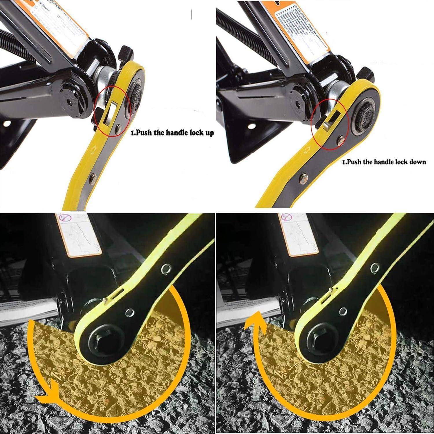Wagenheber Scherenwagenheber Scheren Autoheber Werkzeug Scherenlift Schwarz (Schwarz 1.5T)