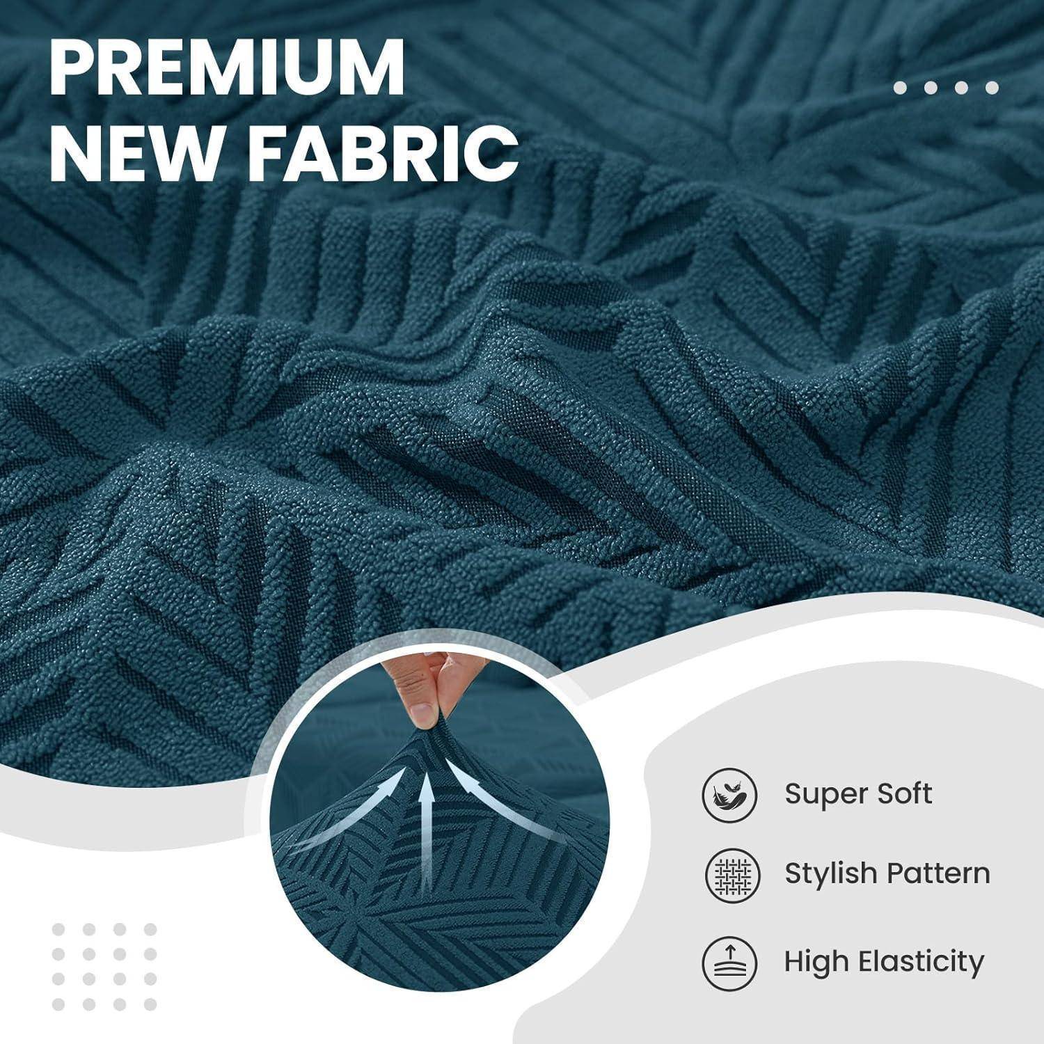 Werbemusters aus Stoff mit der Aufschrift „Premium-Neuer Stoff