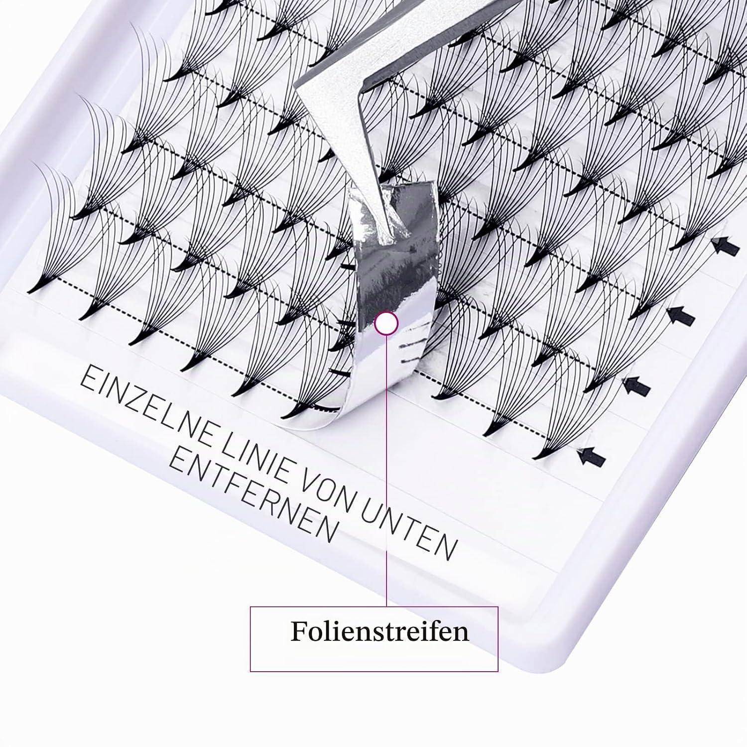 # Diagramm zum Entfernen einer einzelnen unteren Linie einer Haarextensions-Schussfäden, gekennzeichnet mit 