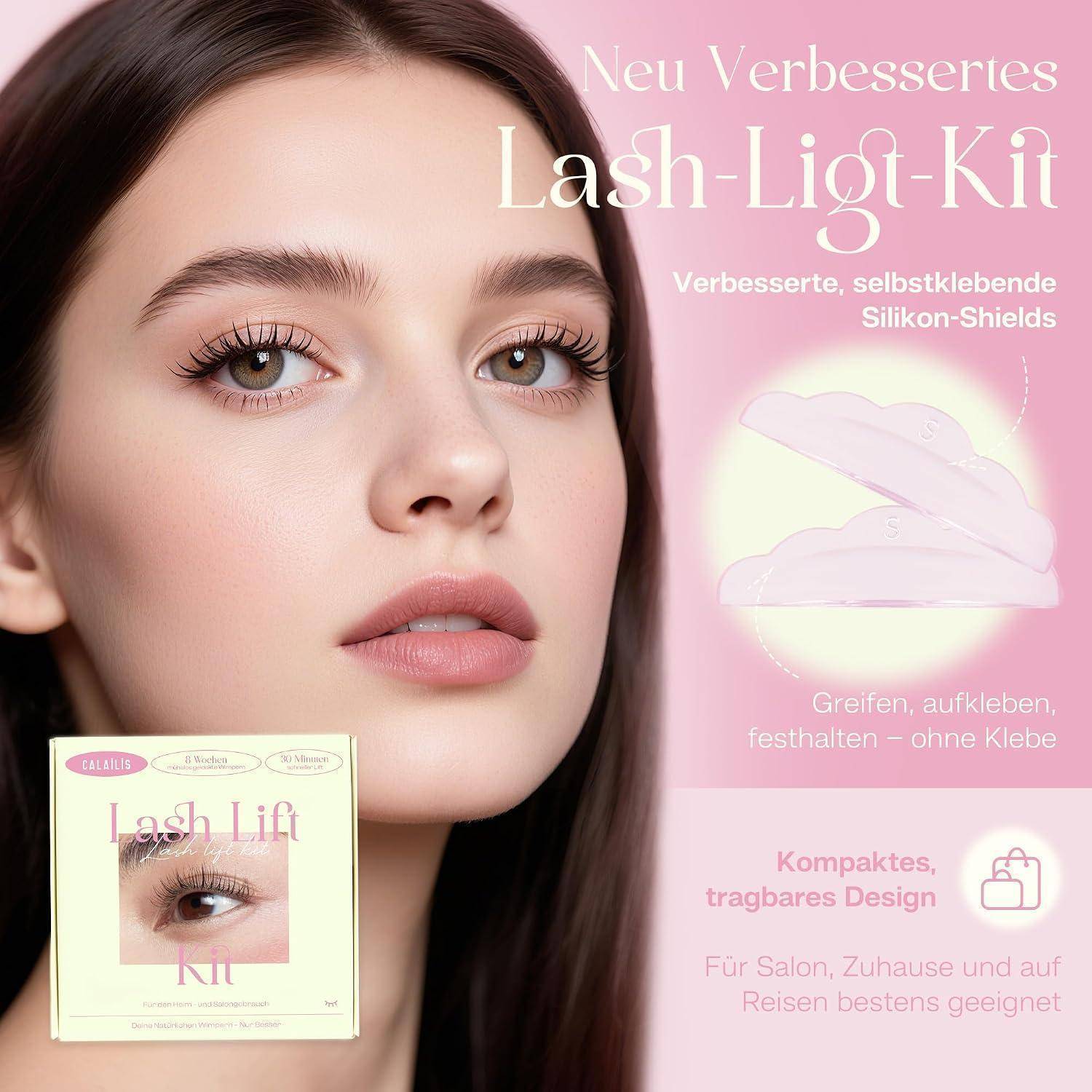 CALAILIS Wimpernlifting Set, 2025 Aktualisierte Lash Lifting Set, Semi-Permanente Wimpern Curling Wimpern Perm Kit mit Selbstklebende Silikon Pads