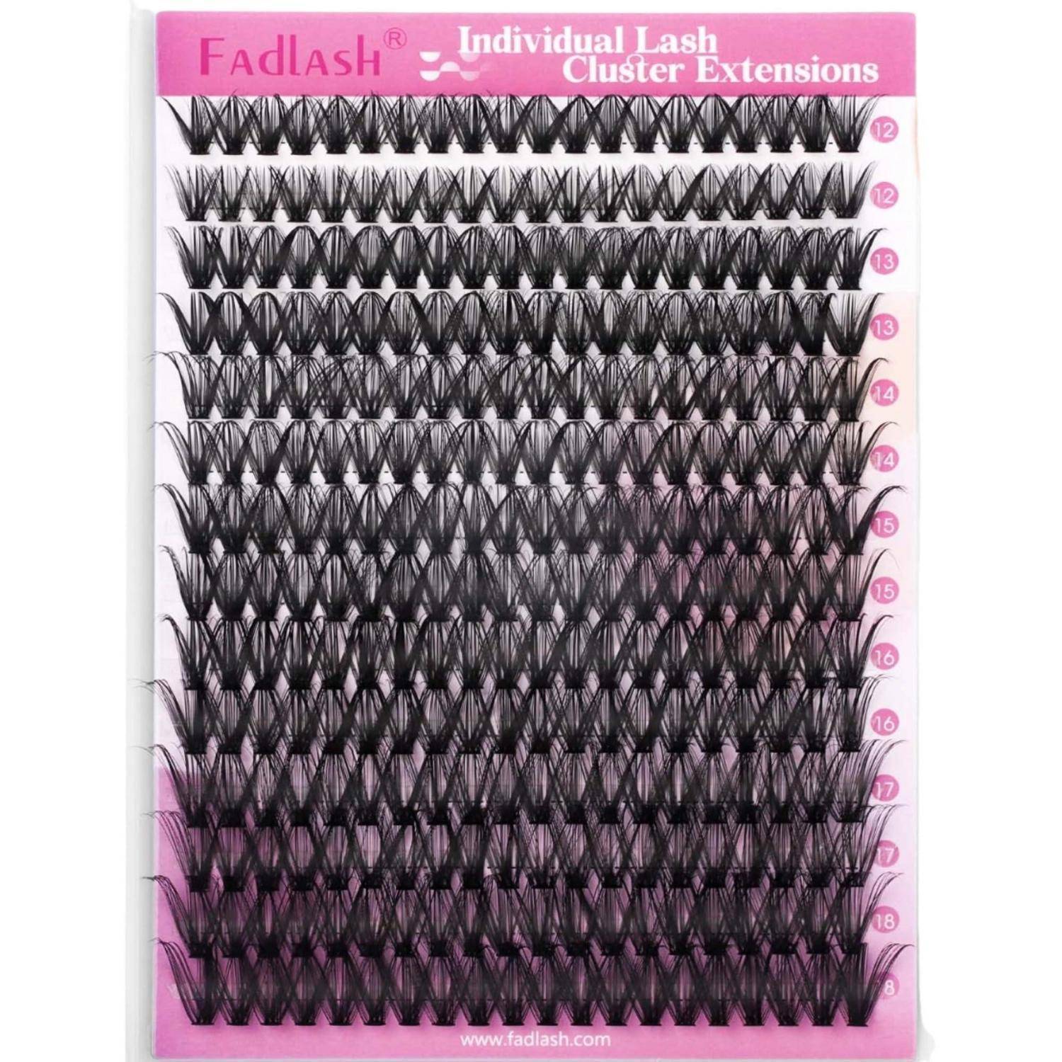 Rosa Fadlash-Verpackung für „Individuelle Wimpernbüschel-Erweiterungen