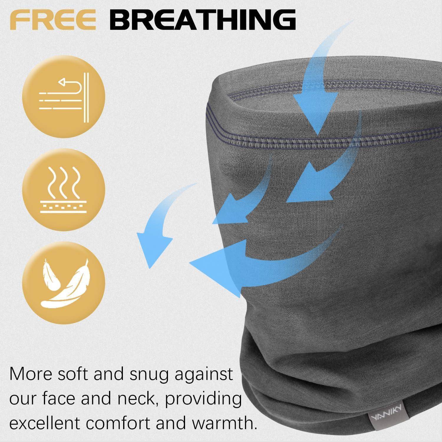 Produktbild einer grauen Nackenmanschette mit der Bezeichnung „FREE BREATHING