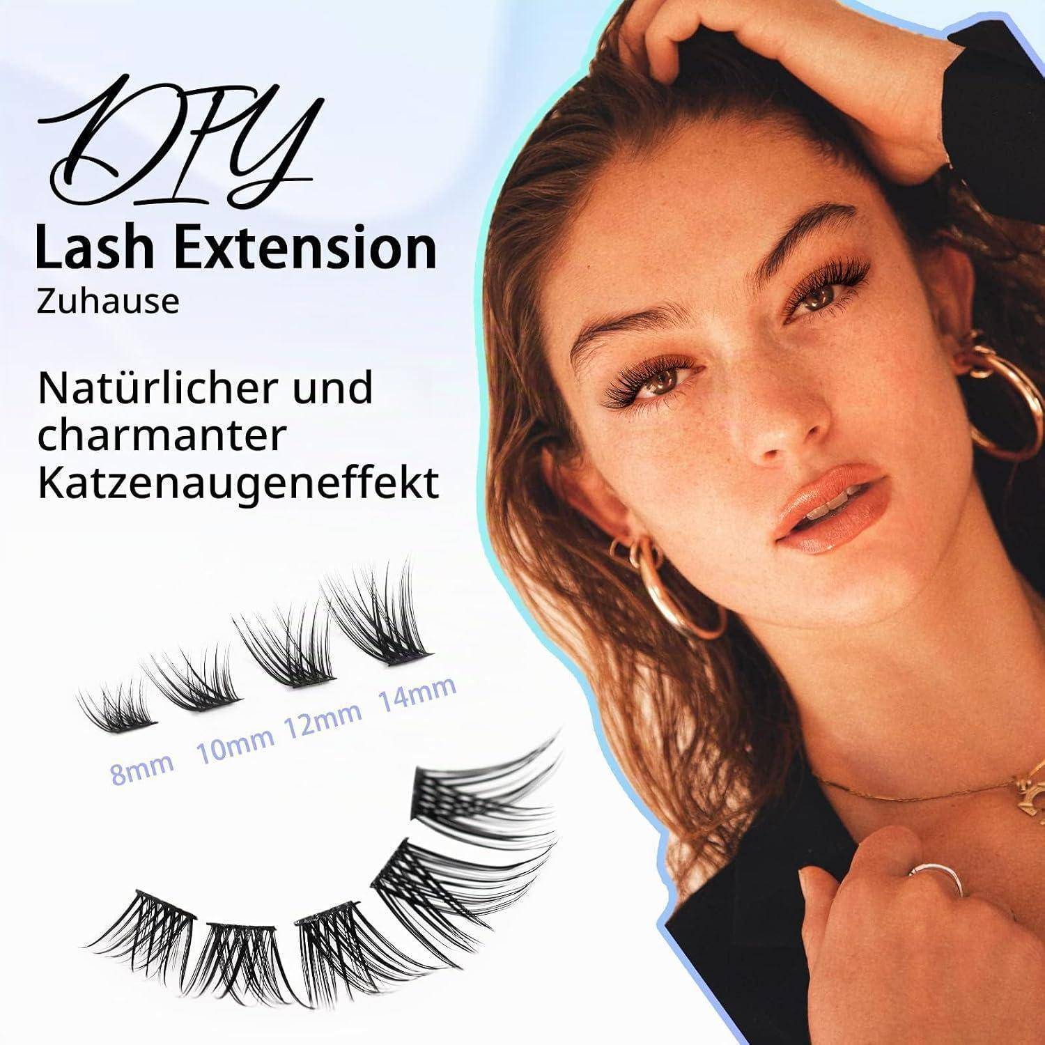 Einzelne Wimpern 77pcs Fake Lashes C Curl Lash Clusters 8~14mix Wimpern Einzeln DIY Lash Extension Soft and Comfortable by Obeyalash (Daisy-WL03)