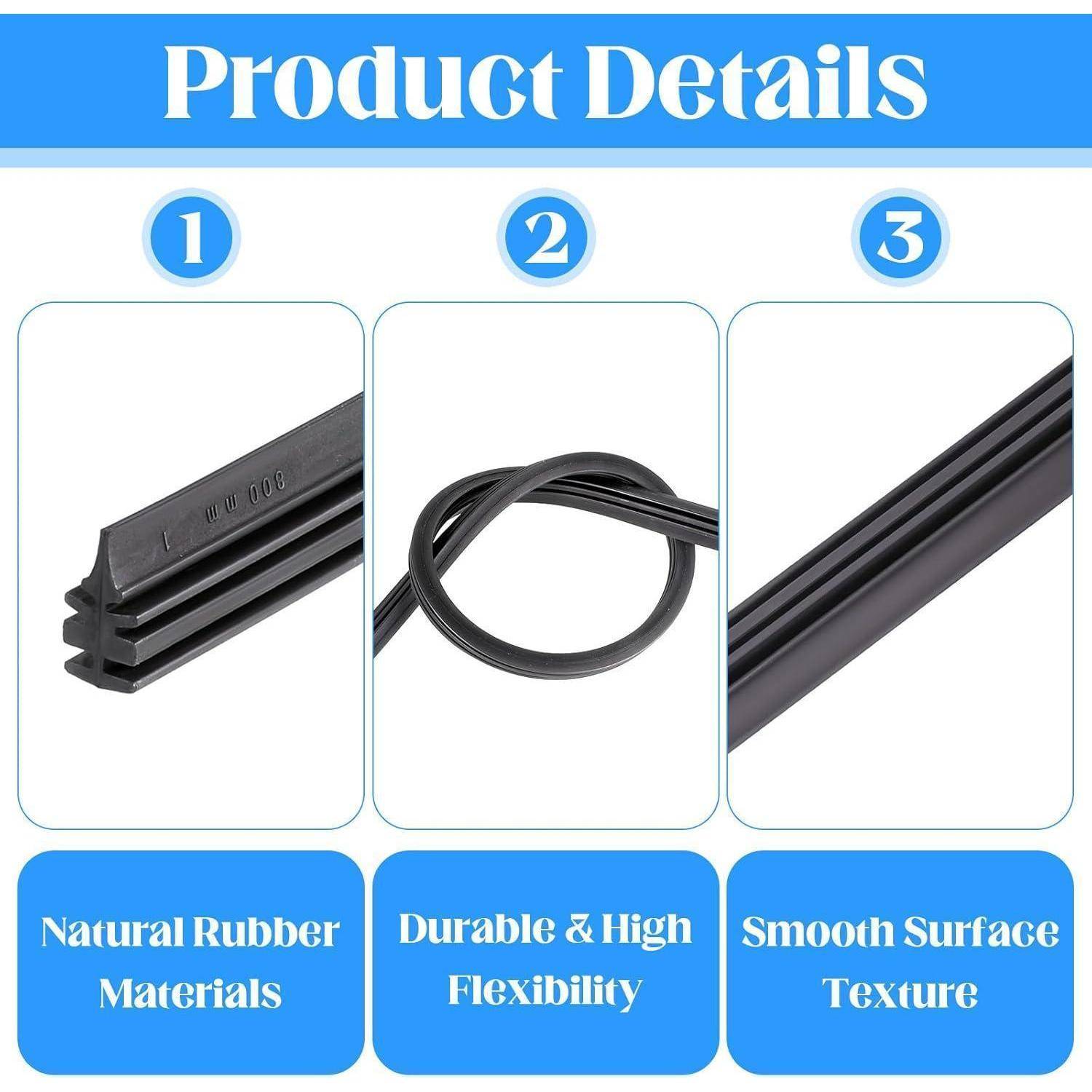 Produktdetails für eine Gummidichtung: Materialien aus Naturkautschuk, langlebig und äußerst flexibel, mit glatter Oberflächenstruktur.