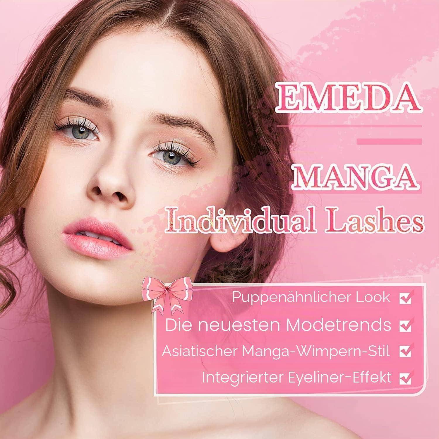 Pink Beauty-Anzeige mit einer Frau mit langen Wimpern und dem Text 