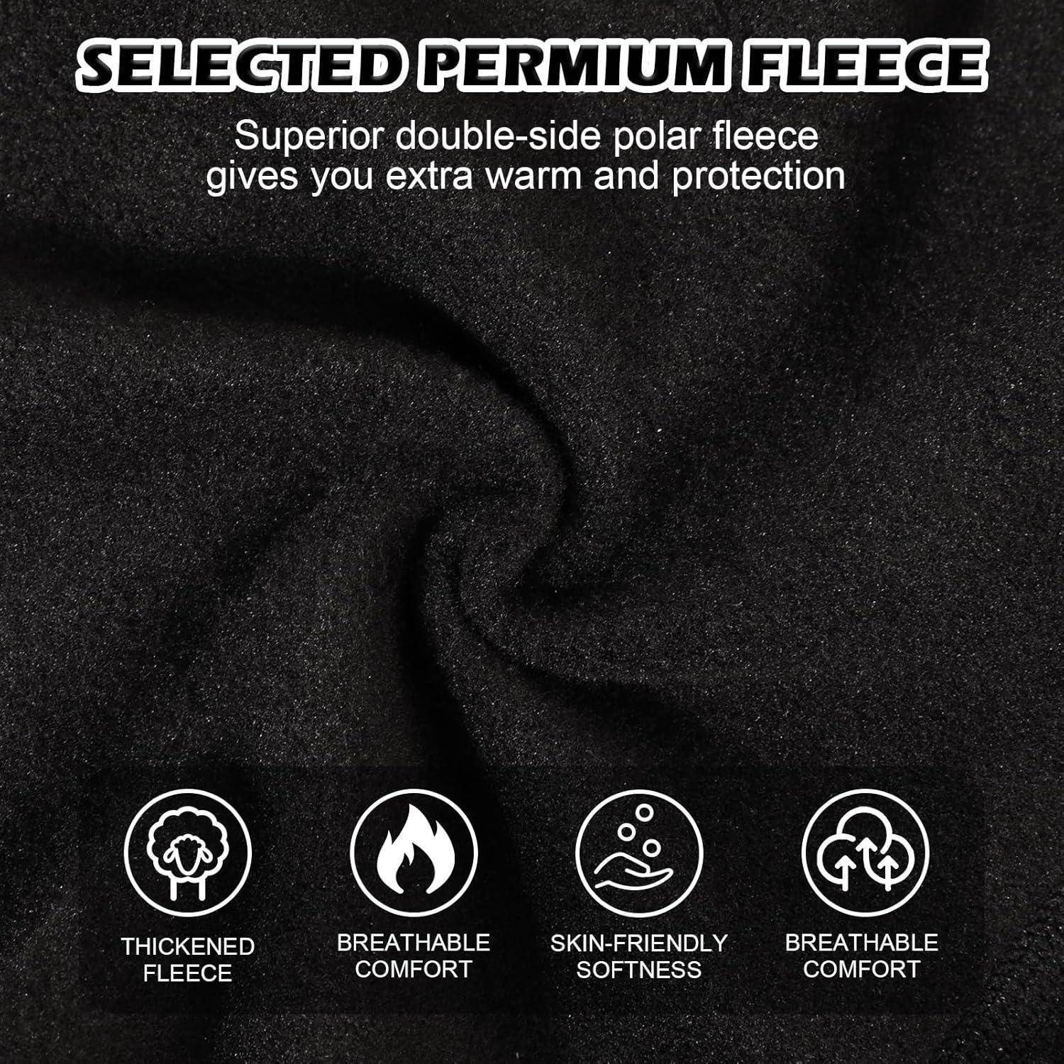 Schwarzer Fleecestoff in Nahaufnahme mit der Bezeichnung „SELECTED PREMIUM FLEECE