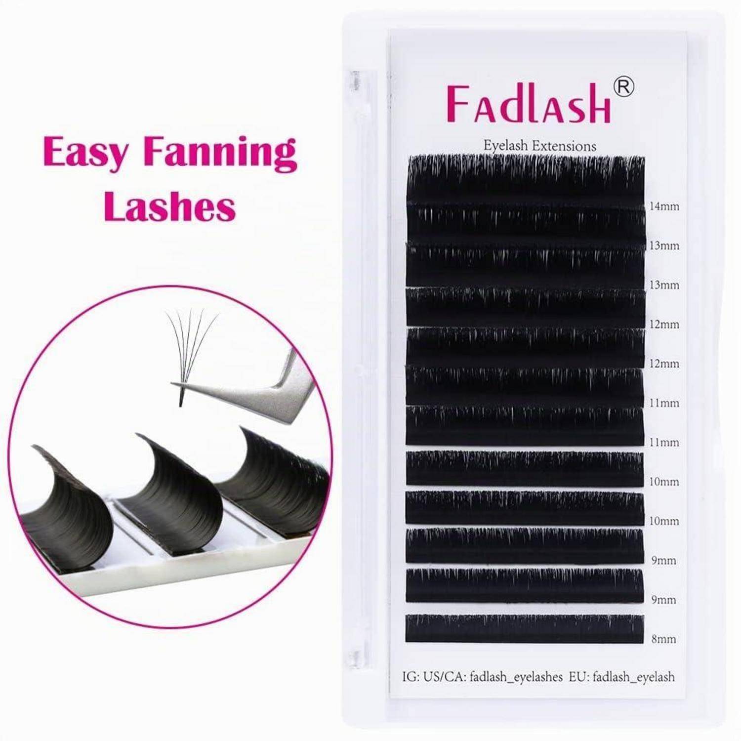 Produktbild von FadLash Wimpernverlängerungen mit der Bezeichnung „Easy Fanning Lashes
