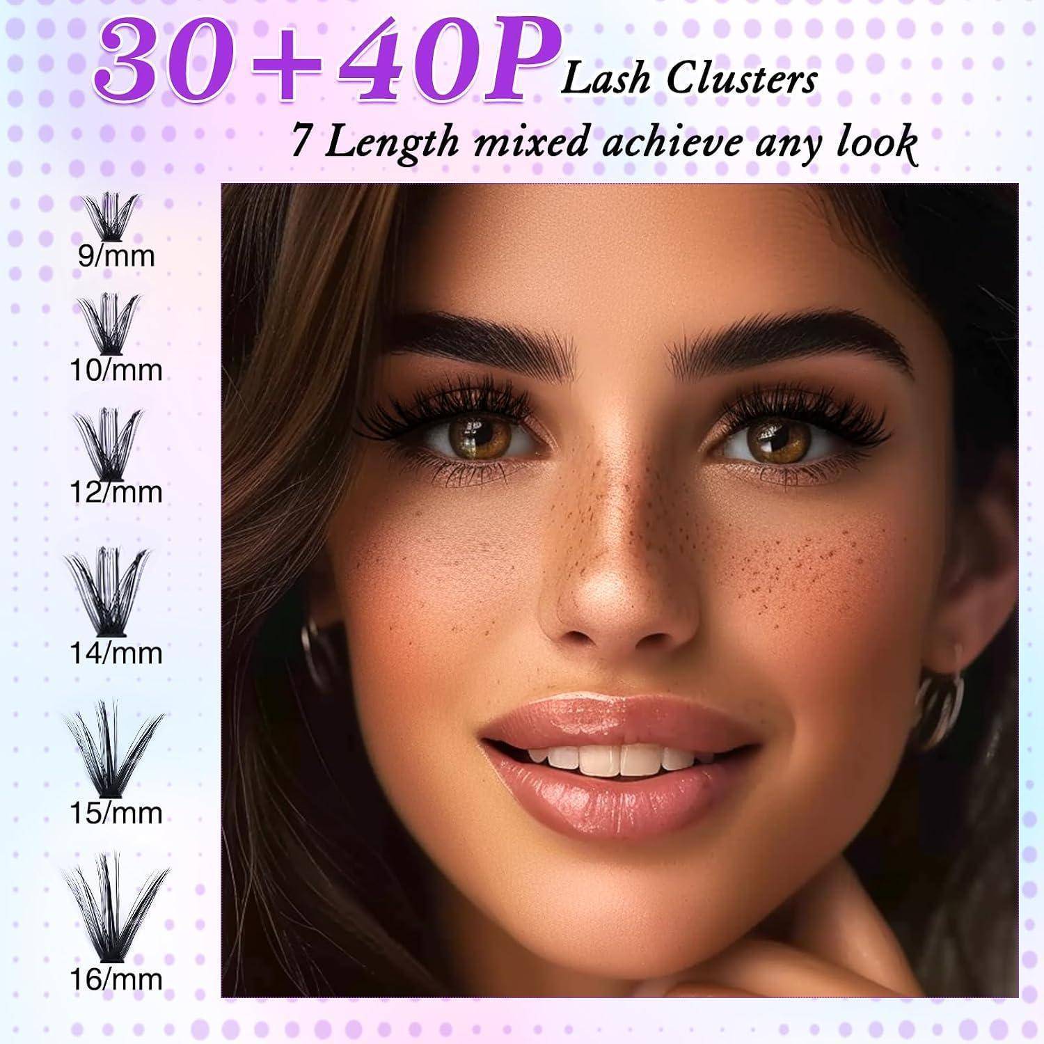 Werbegrafikfür „30+40P Lash Clusters