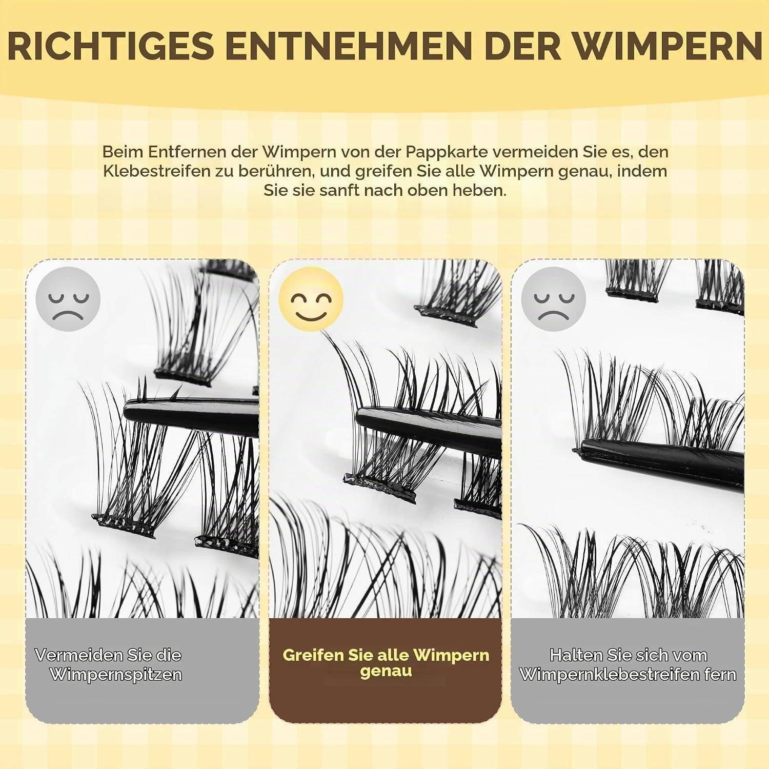 LASHVIEW Selbstklebende Wimpernbügel, zum Aufdrücken, 10–16 mm, einzelnes Wimpernverlängerungs-Set mit Wimpernpinzette, kein Kleber erforderlich,