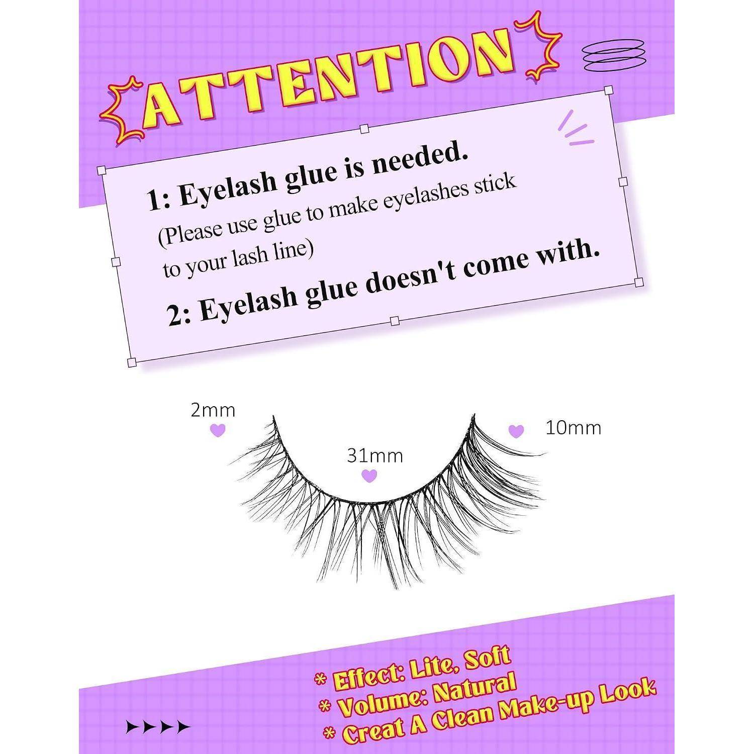 Werbebild für künstliche Wimpern mit 