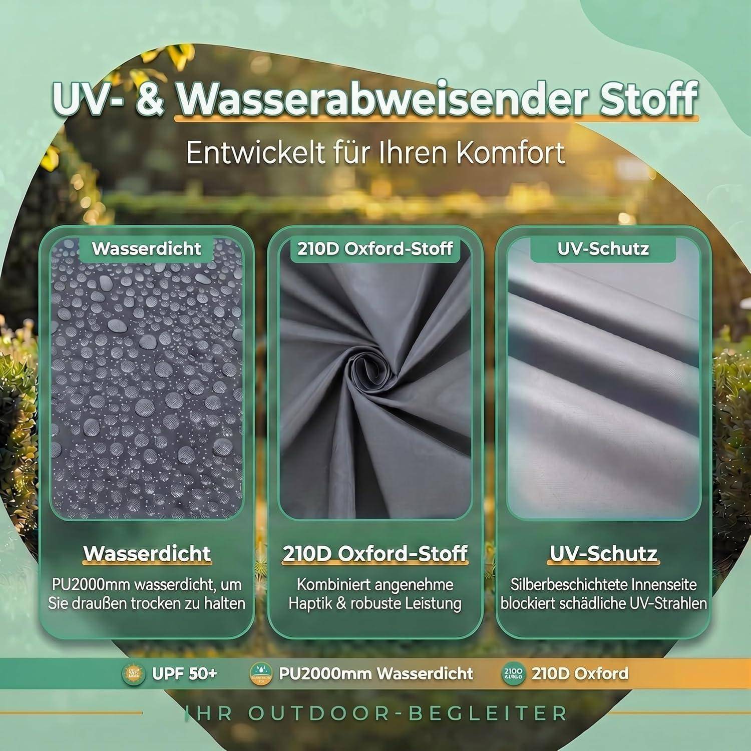 COBIZI Faltpavillon 3x3 Wasserdicht Stabil Winterfest, Outdoor Faltbarer Zelt Pavillon, Faltzelt Pop up Pavillion, UPF 50+ UV-Schutz Festzelt mit
