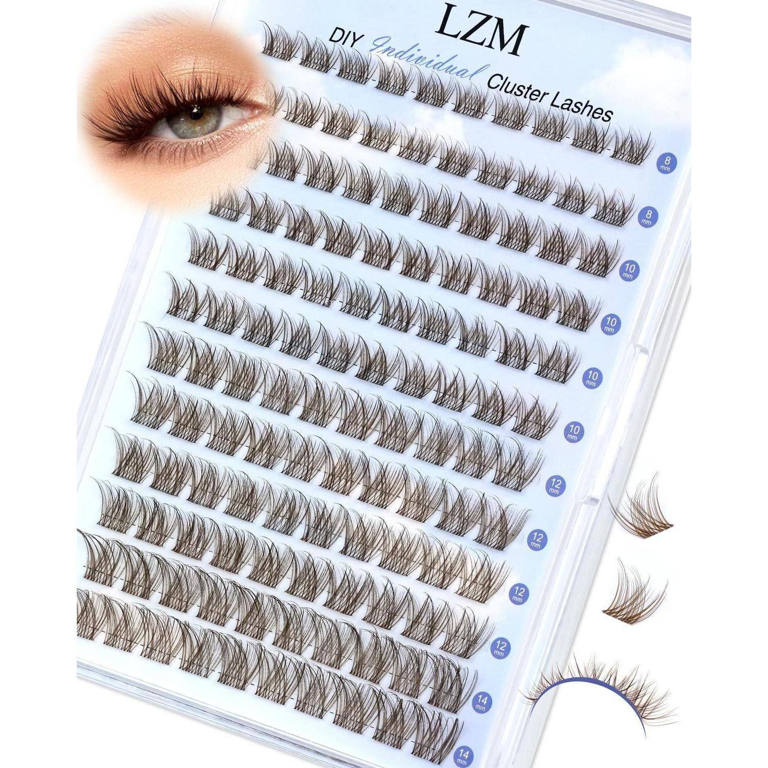 DIY-Tablett für einzelne Clusterwimpern mit mehreren Wimpernfächerlängen, Marke „LZM