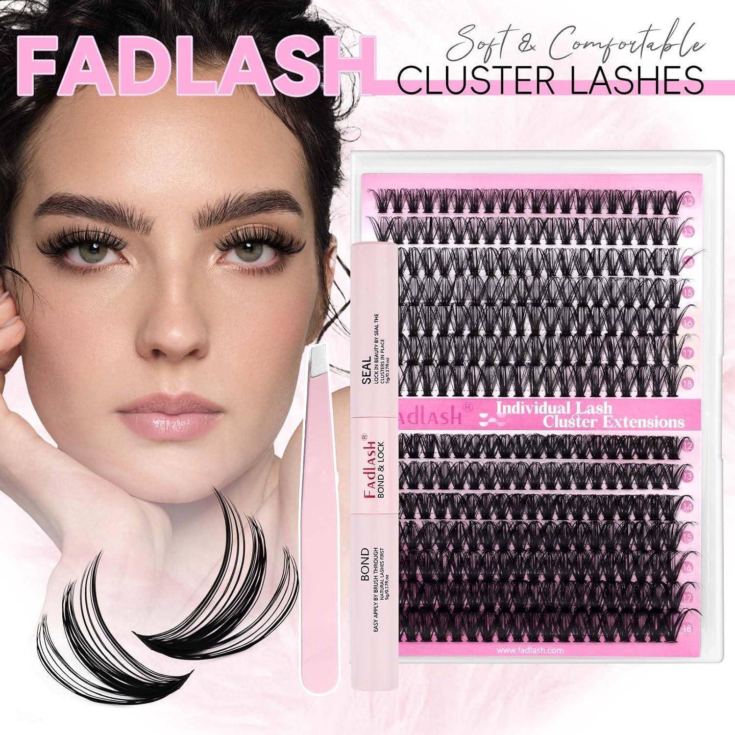 Werbebild für FADLASH „Weiche und komfortable Cluster-Wimpern