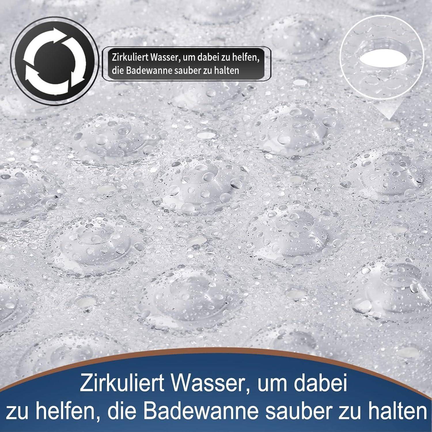 Yimobra Badewannenmatte, Extra Lang Duschmatten für Wanne Anti-Rutsch mit Abflusslöchern, Saugnäpfen, Phthalatfrei, Latexfrei, BPA-frei und Maschin