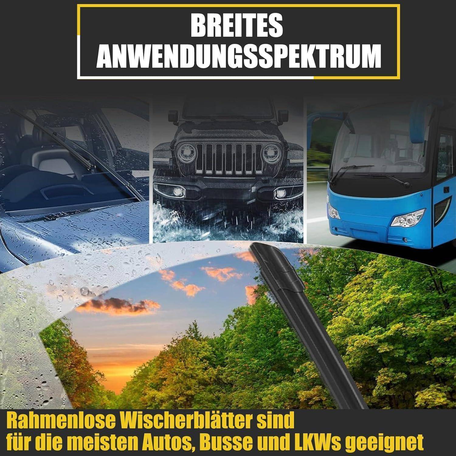 4 Stück Scheibenwischer Gummi, Wischergummi Meterware, 80cm Universal Ersatzwischblätter Replacement Gummistreifen für Auto Bus Lkw, Universell Ers