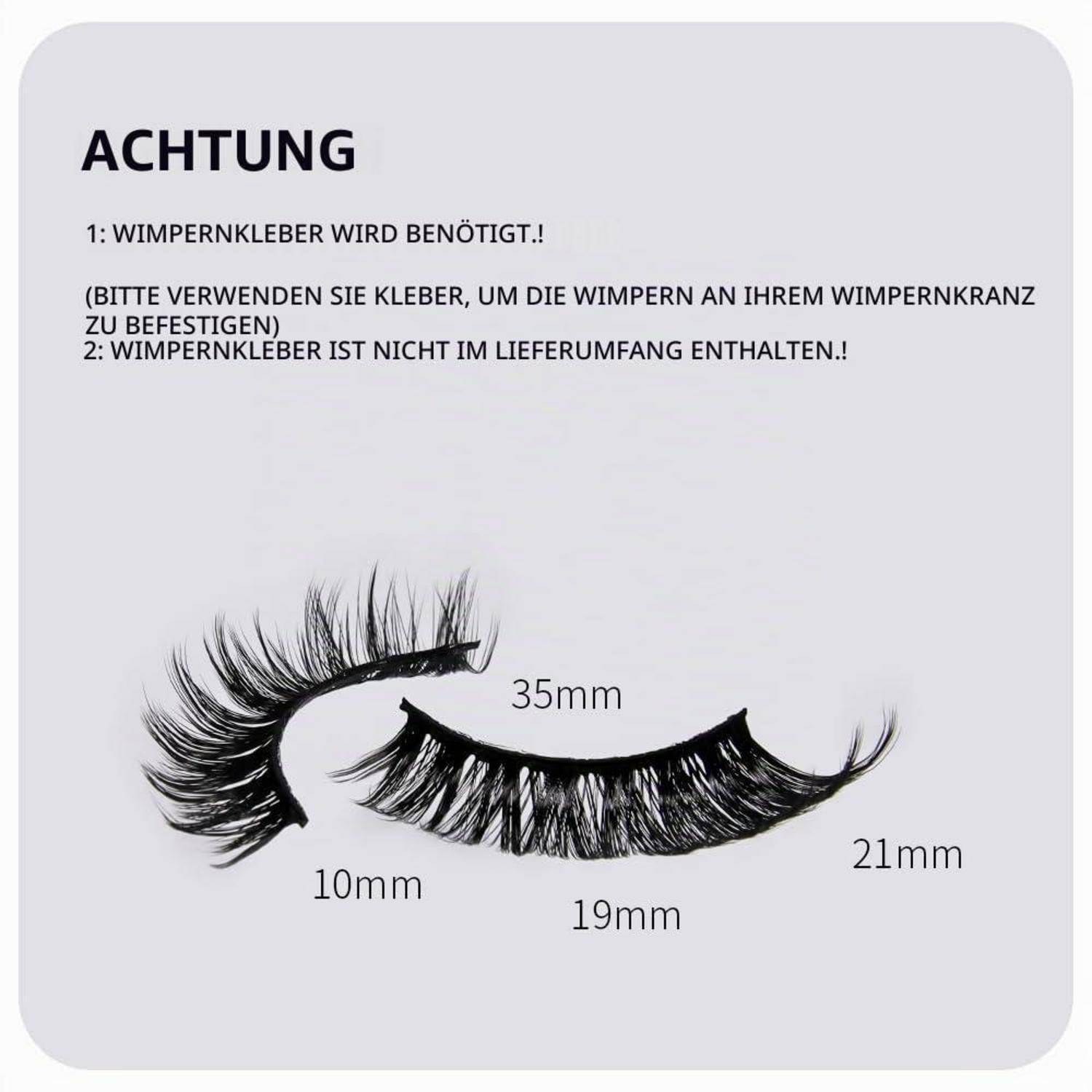 Wimpern Natürliche 7 Paare 3D Künstliche Wimpern Russian Strip Falsche Wimpern Faux Mink (Russian-R03)