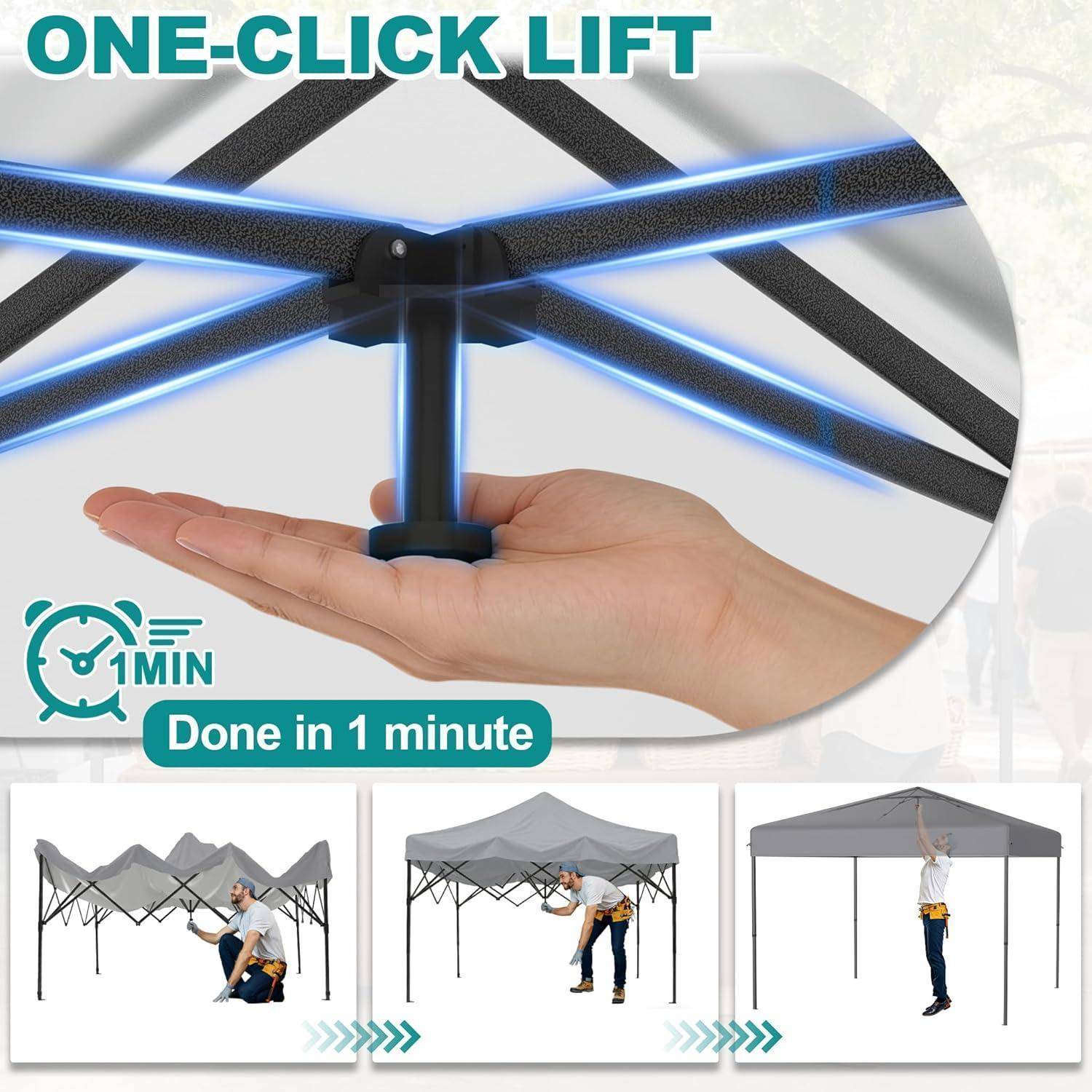 Werbegrafik für ein „ONE-CLICK LIFT