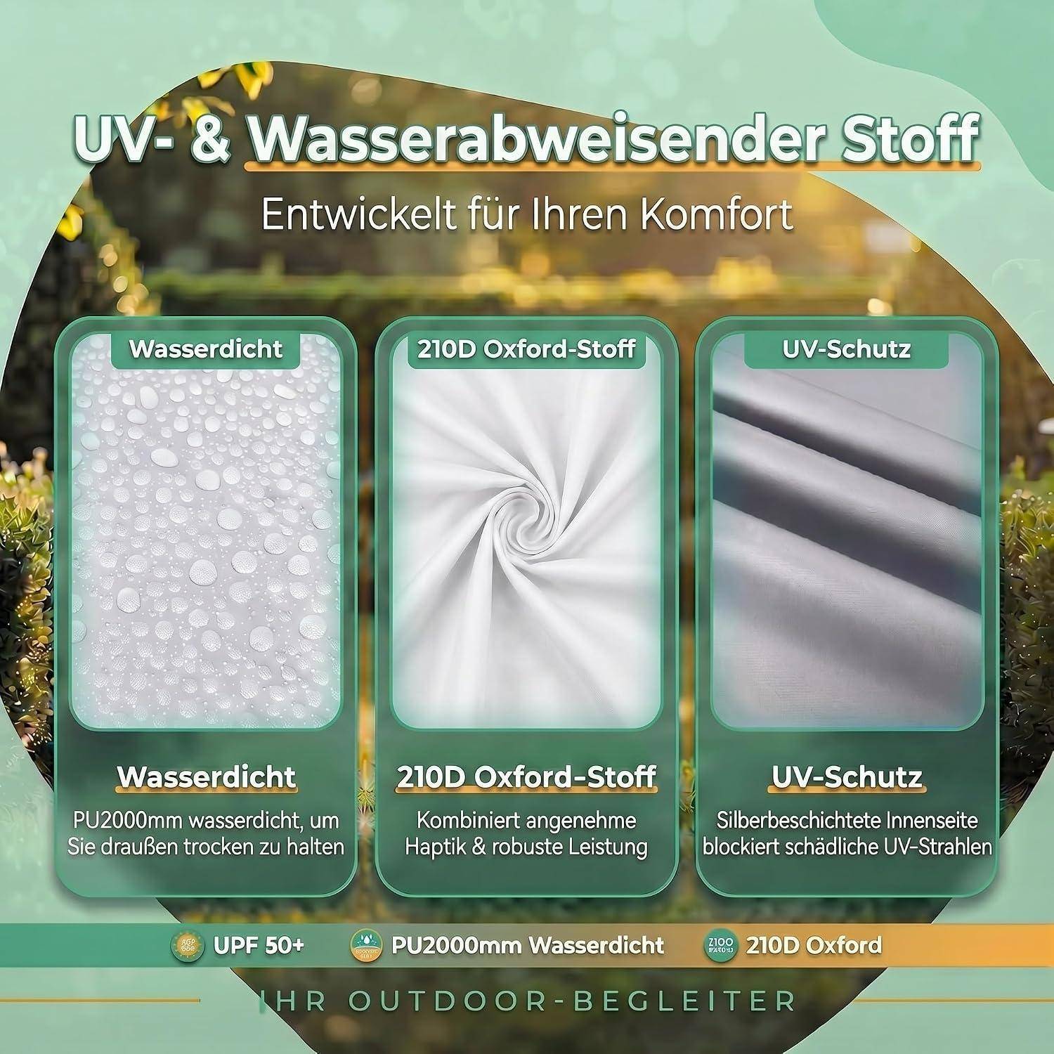 COBIZI Faltpavillon 3x3 Wasserdicht Stabil Winterfest, Outdoor Faltbarer Zelt Pavillon, Faltzelt Pop up Pavillion, UPF 50+ UV-Schutz Festzelt mit