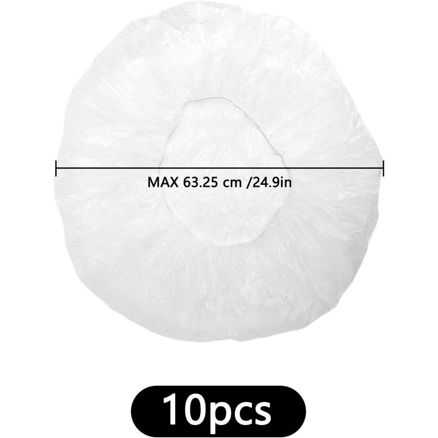 Packung mit 10 weißen kreisförmigen Pads mit einem Durchmesser-Etikett mit der Aufschrift „MAX 63,25 cm / 24,9 Zoll".
