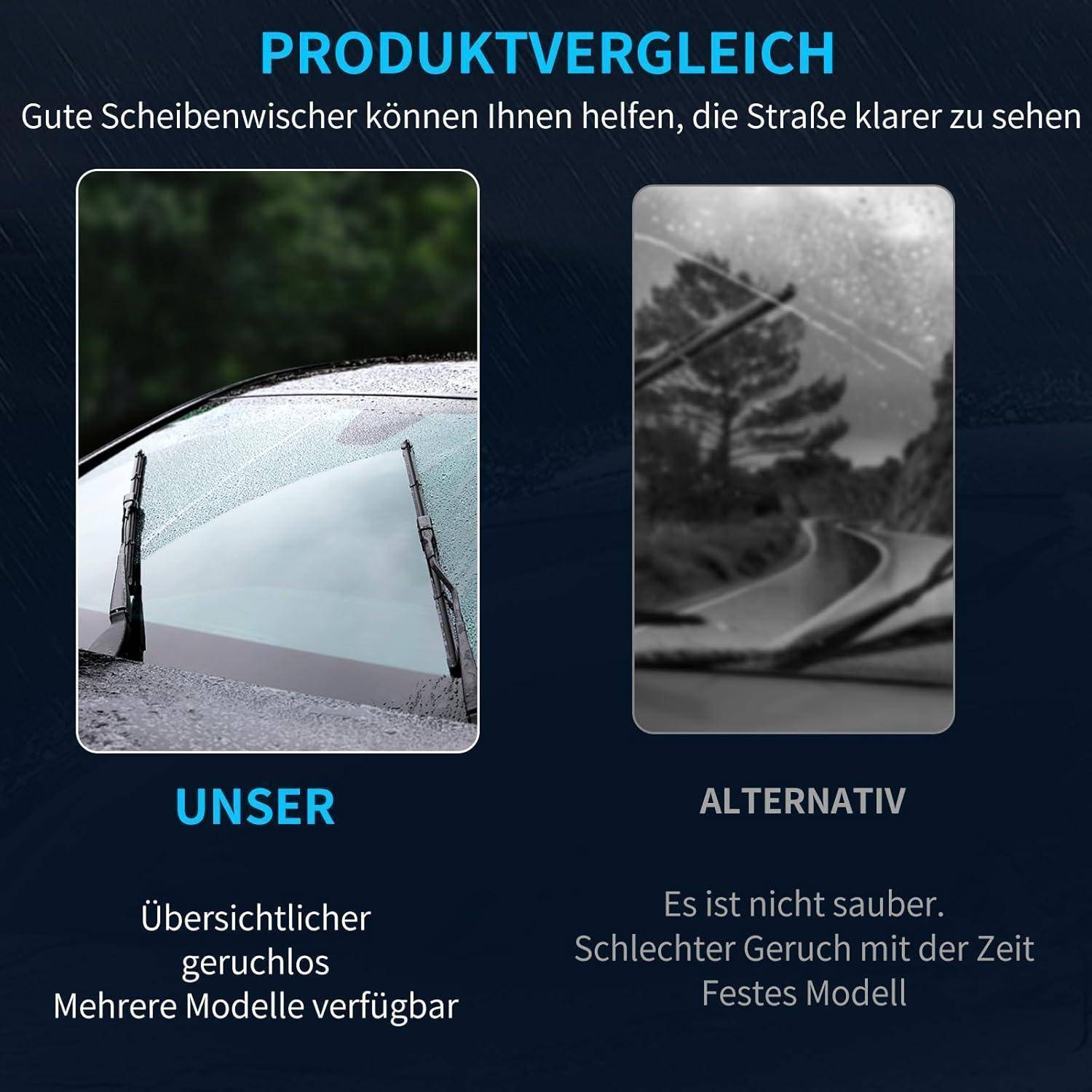 Vergleichsgrafik von Scheibenwischern: „UNSER