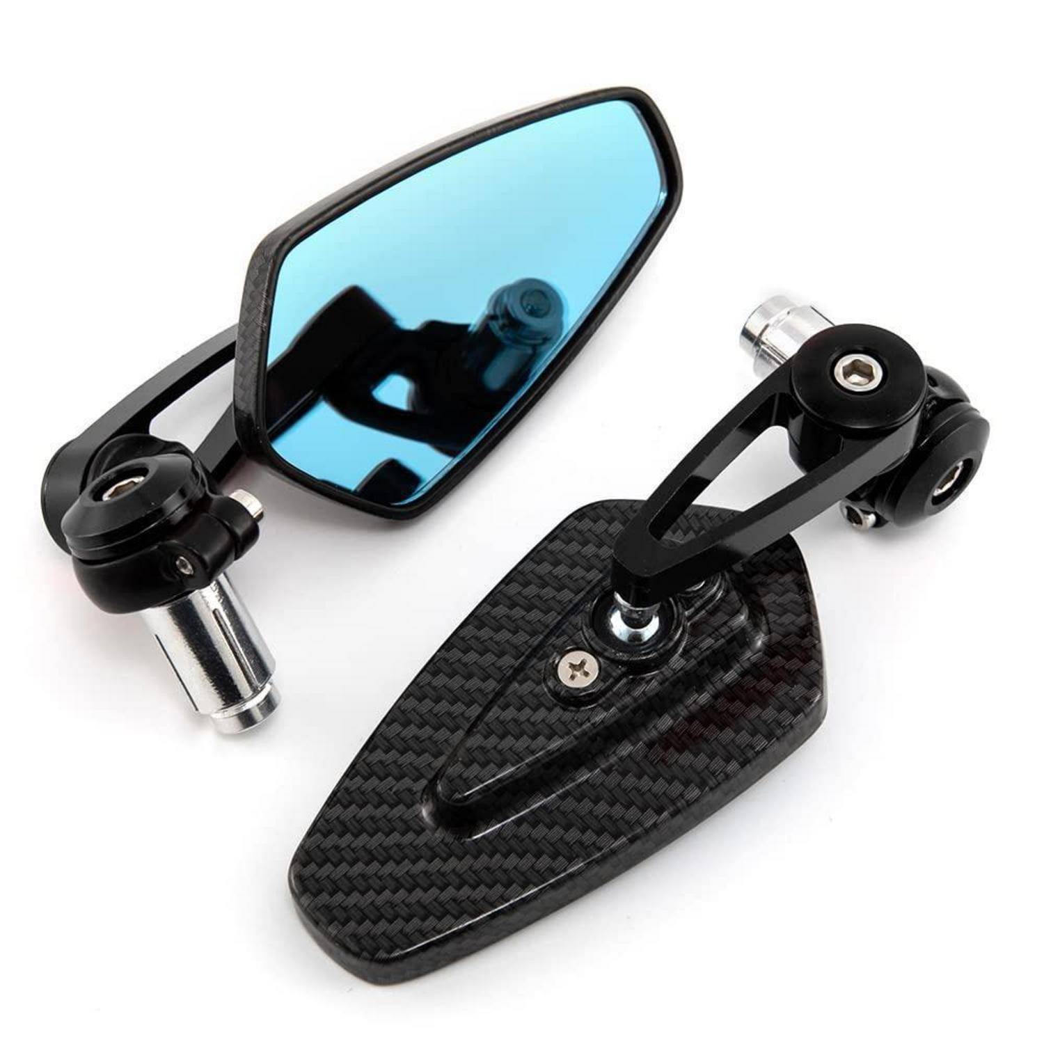 Motorrad Rückspiegel 22mm Motorrad Lenker Bar End Spiegel Rückspiegel für Cafe Racer Bobber ATV Roller