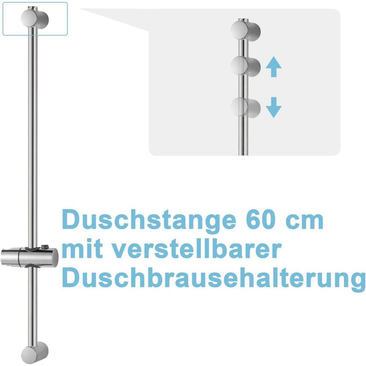 Duschstange 60 cm mit verstellbarer Duschbrausehalterung