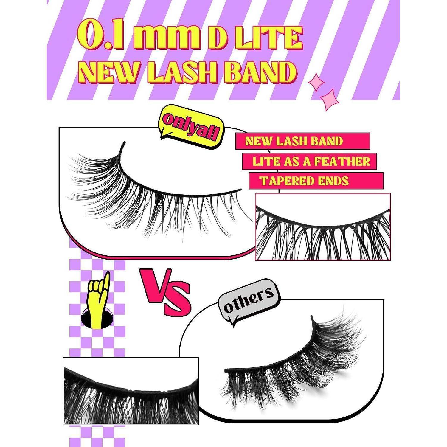 Werbegrafik für „0,1 mm D LITE NEW LASH BAND