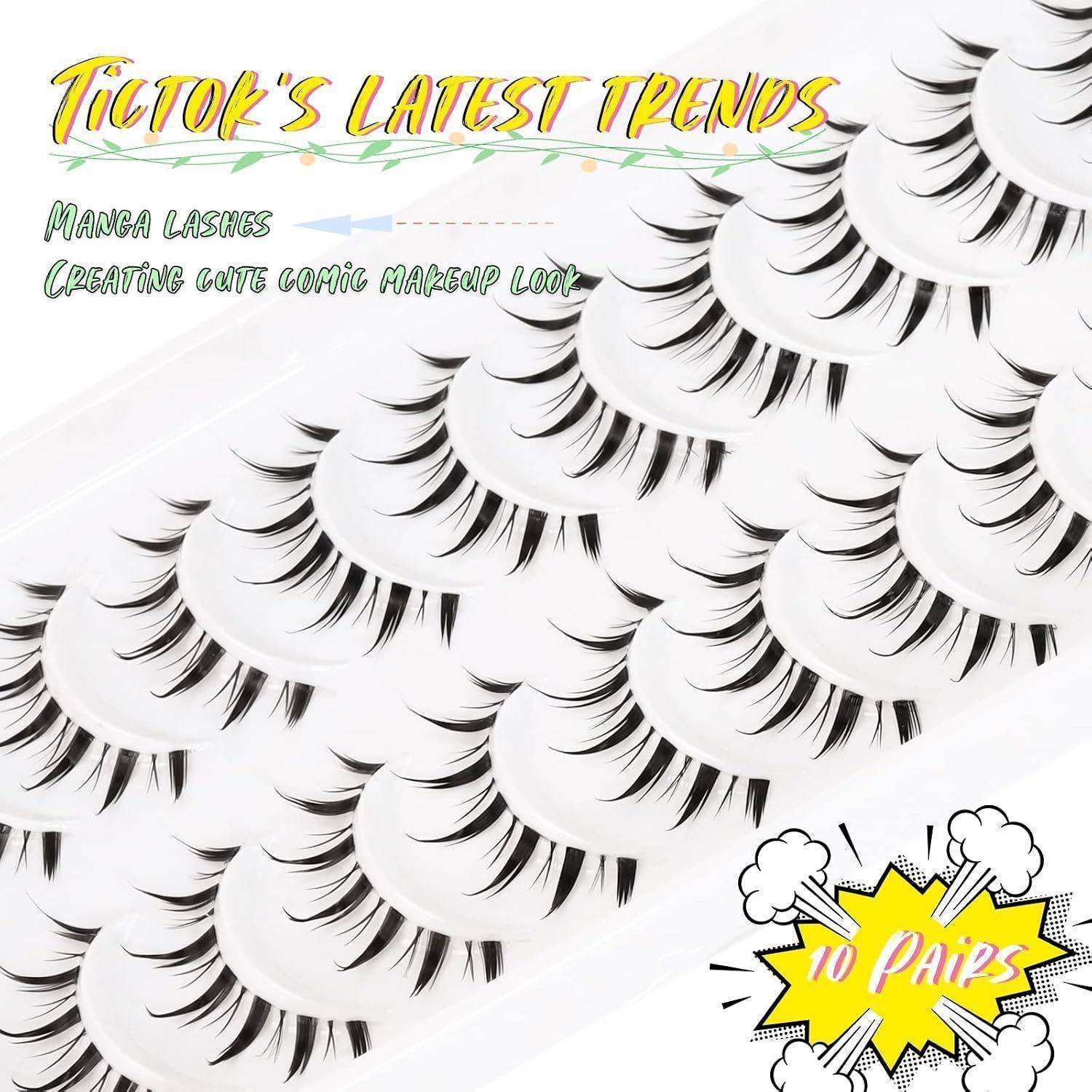 Werbebild von künstlichen Wimpern mit der Bezeichnung „TikToks neueste Trends