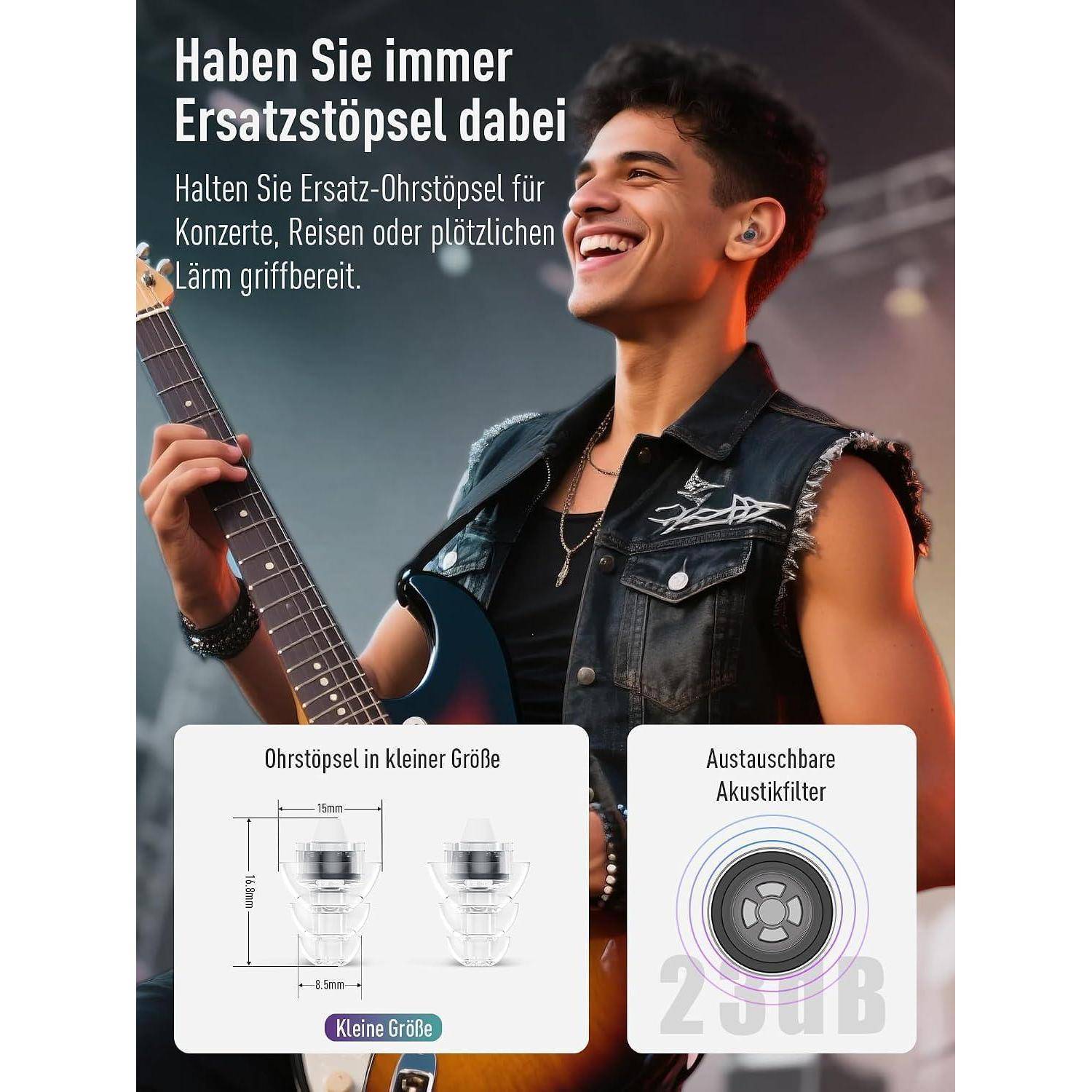Hearprotek Ohrstöpsel Konzert, gehörschutz Ohrenstöpsel-ohrenschutz lärmschutz geräuschunterdrückende für festival flugzeug arbeit musik motorr