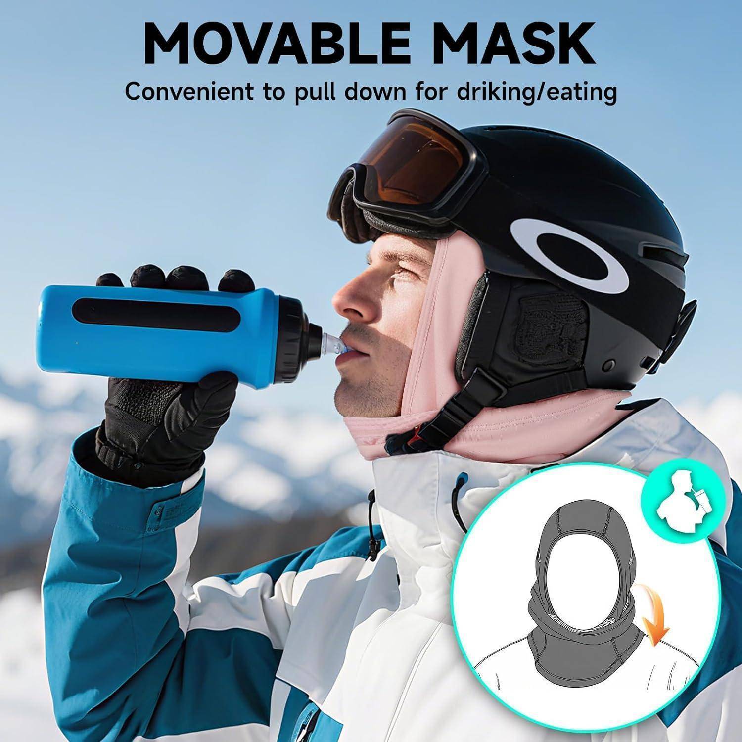 Sturmhaube Winter Balaclava Herren Damen Winddicht Warm Sturmmaske Atmungsaktiv Gesichtshaube Sturmhaube für Motorrad, Fahrrad, Skifahren