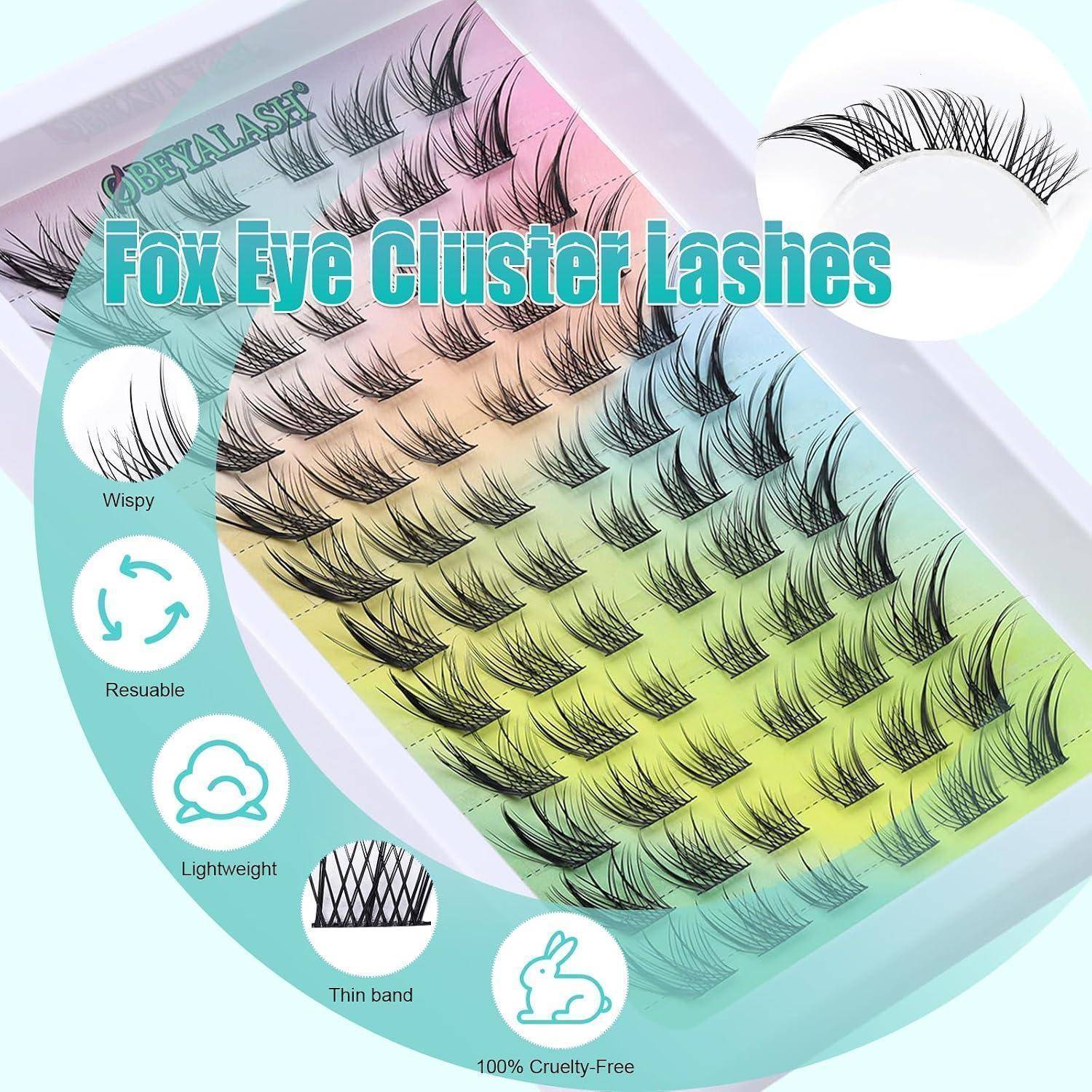 Packung mit „Fox Eye Cluster Lashes