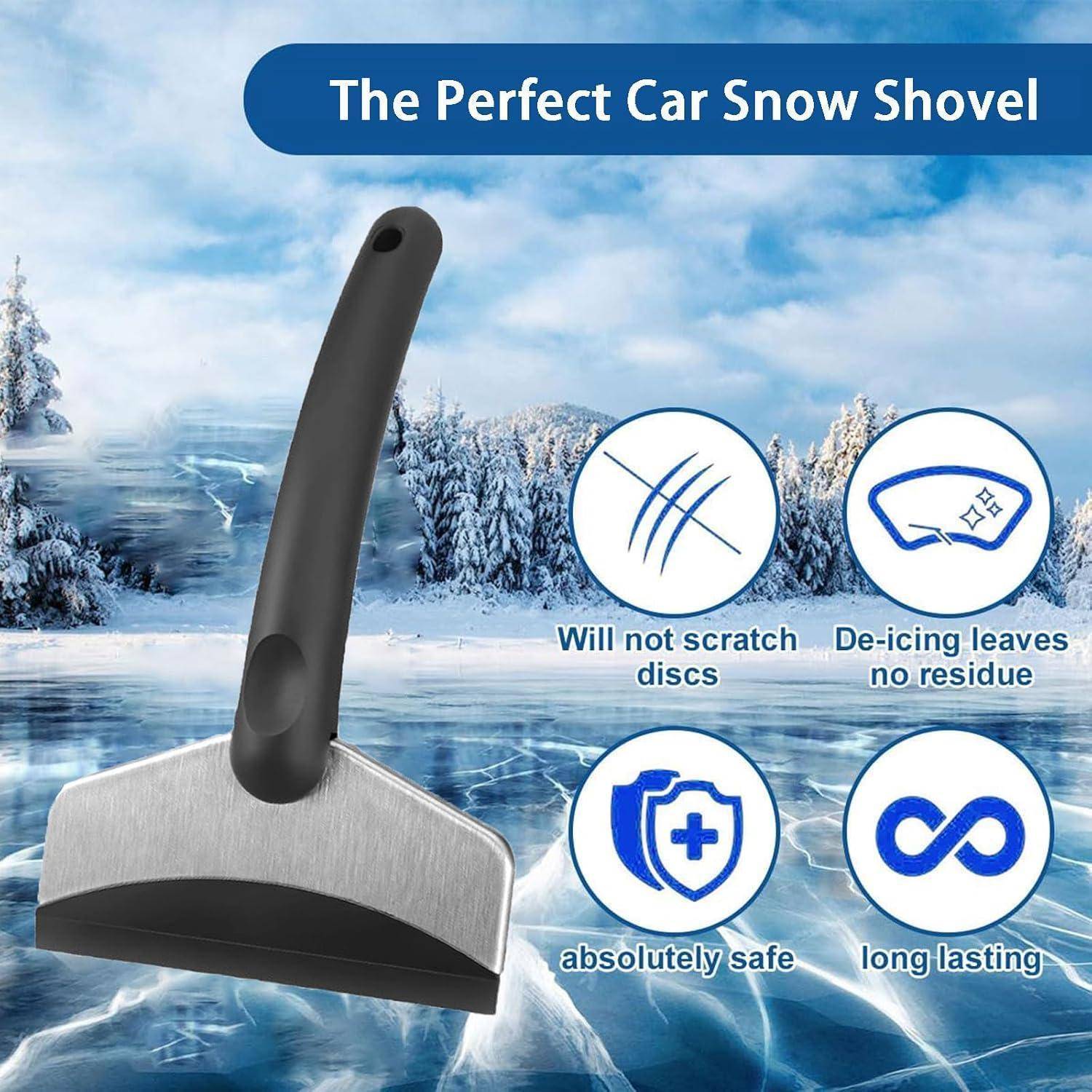 2 Stück Eiskratzer Auto, Auto Eiskratzer, Scheibenkratzer Auto, Auto Winter Zubehoer, Auto Kratzer, Ffizient & Sicher Schneekratzer Auto, Winter