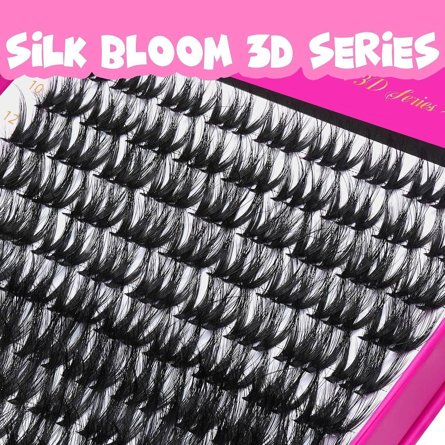 Packung mit künstlichen Wimpern mit der Bezeichnung „Silk Bloom 3D Series