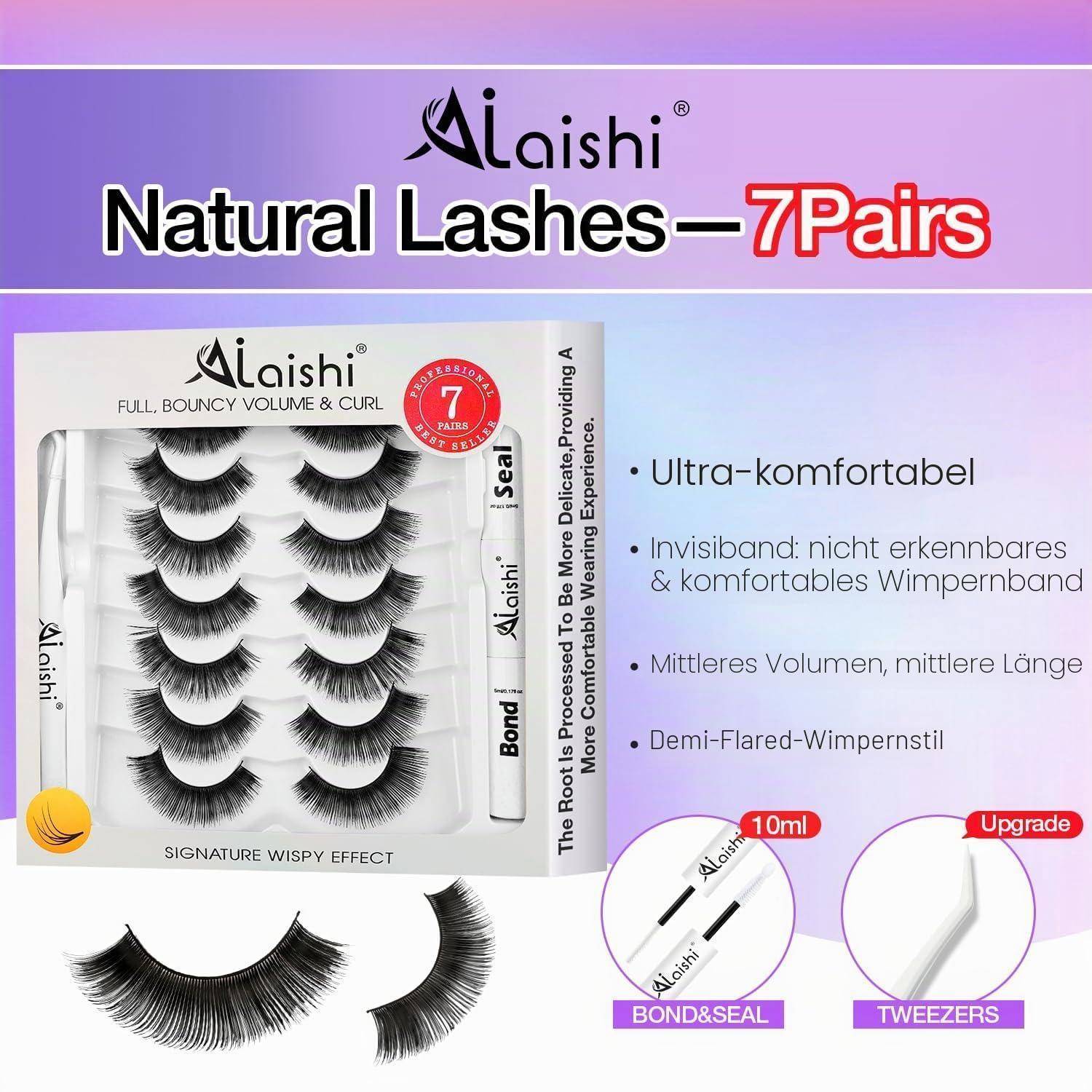 Alaisi „Natürliche Wimpern – 7 Paar