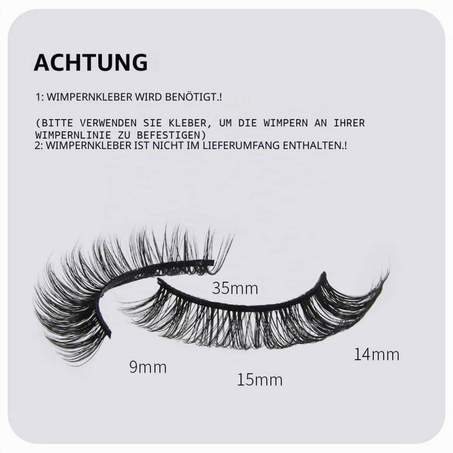Wimpern Natürliche 7 Paare 3D Künstliche Wimpern Russian Strip Falsche Wimpern Faux Mink (Russian-R06)