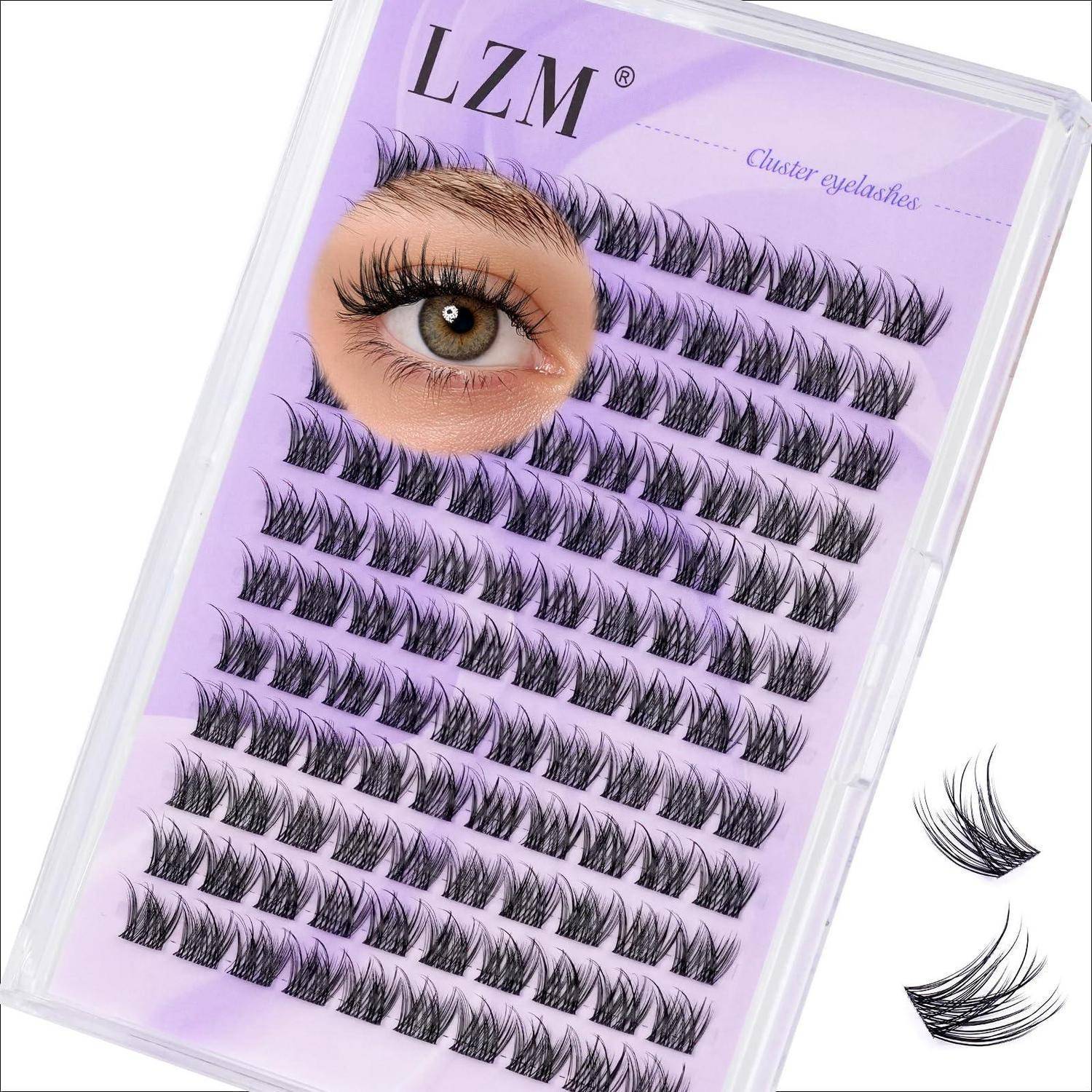 Paket mit künstlichen Wimpern mit der Aufschrift „LZM