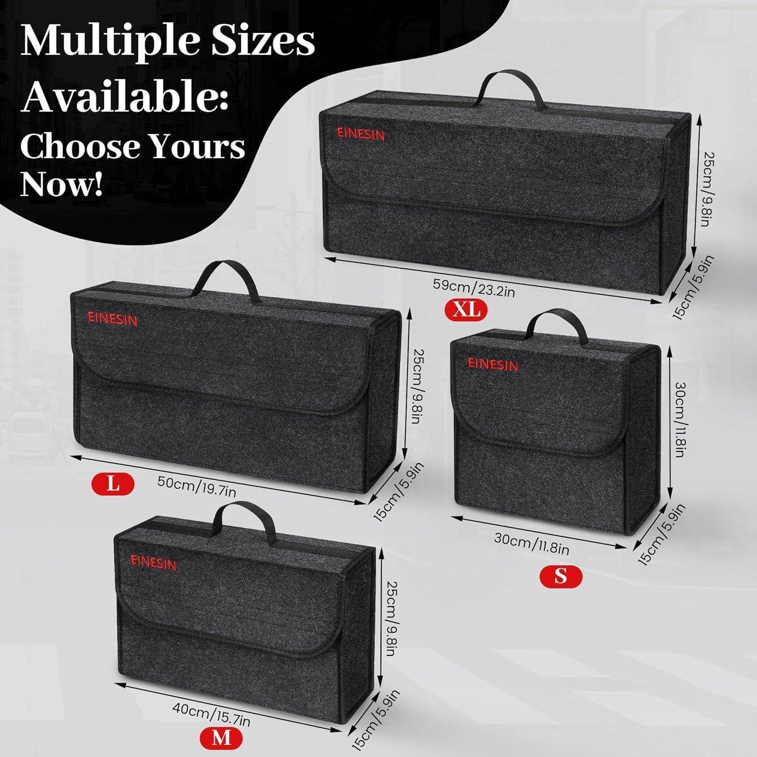 Auto Organizer Toolbag, Kofferraum Organizer aus Filz mit Klett Fixierung, Auto Zubehör für Werkzeug & Autopflege, Auto Organizer Kofferraum, Koffer