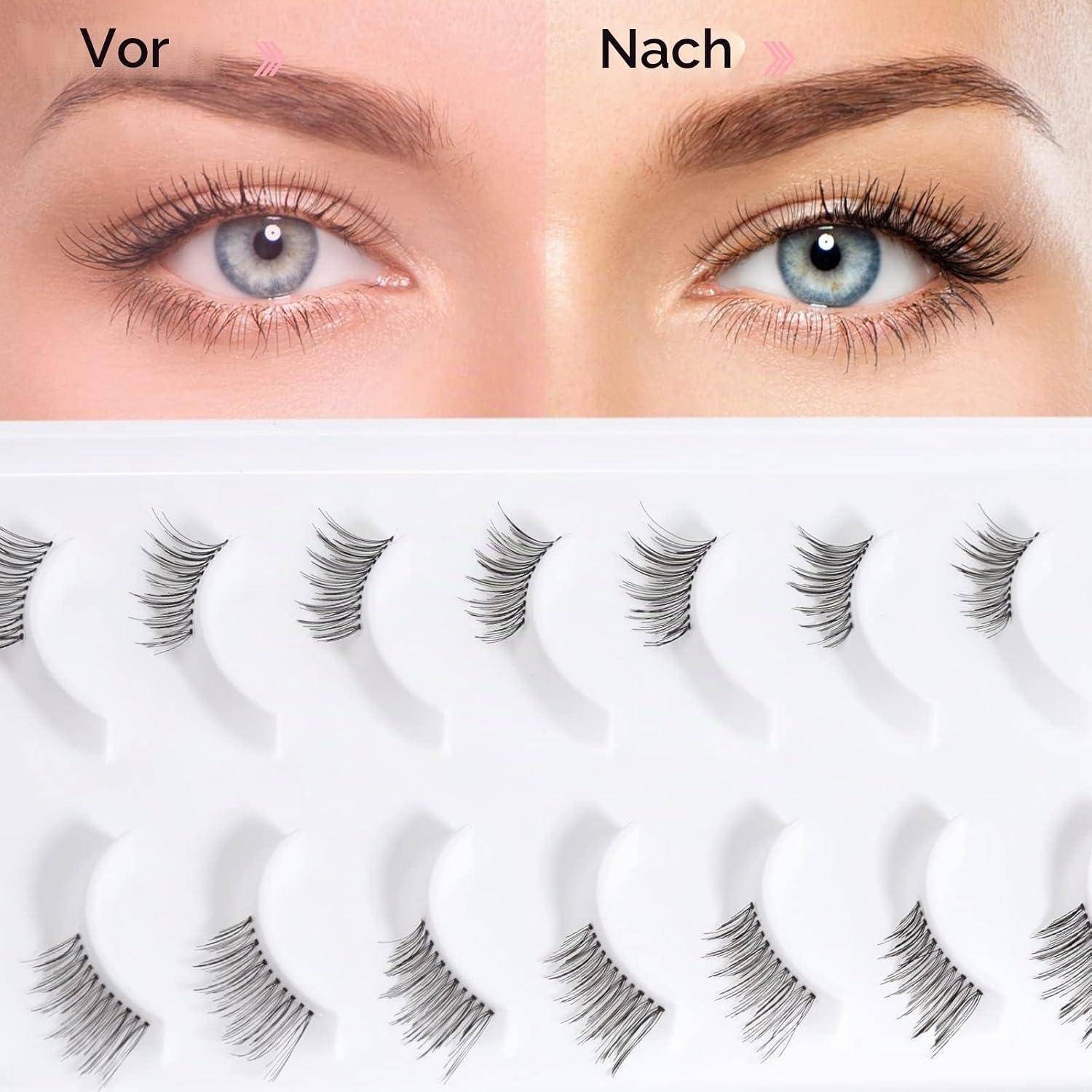 Vorher-und-Nachher-Nahaufnahme von Augen mit der Beschriftung „Vor