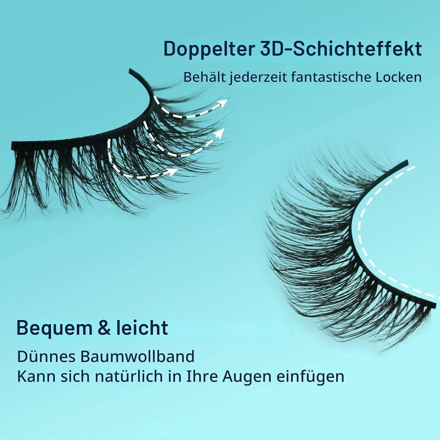 Wimpernverlängerungs-Anzeige mit 