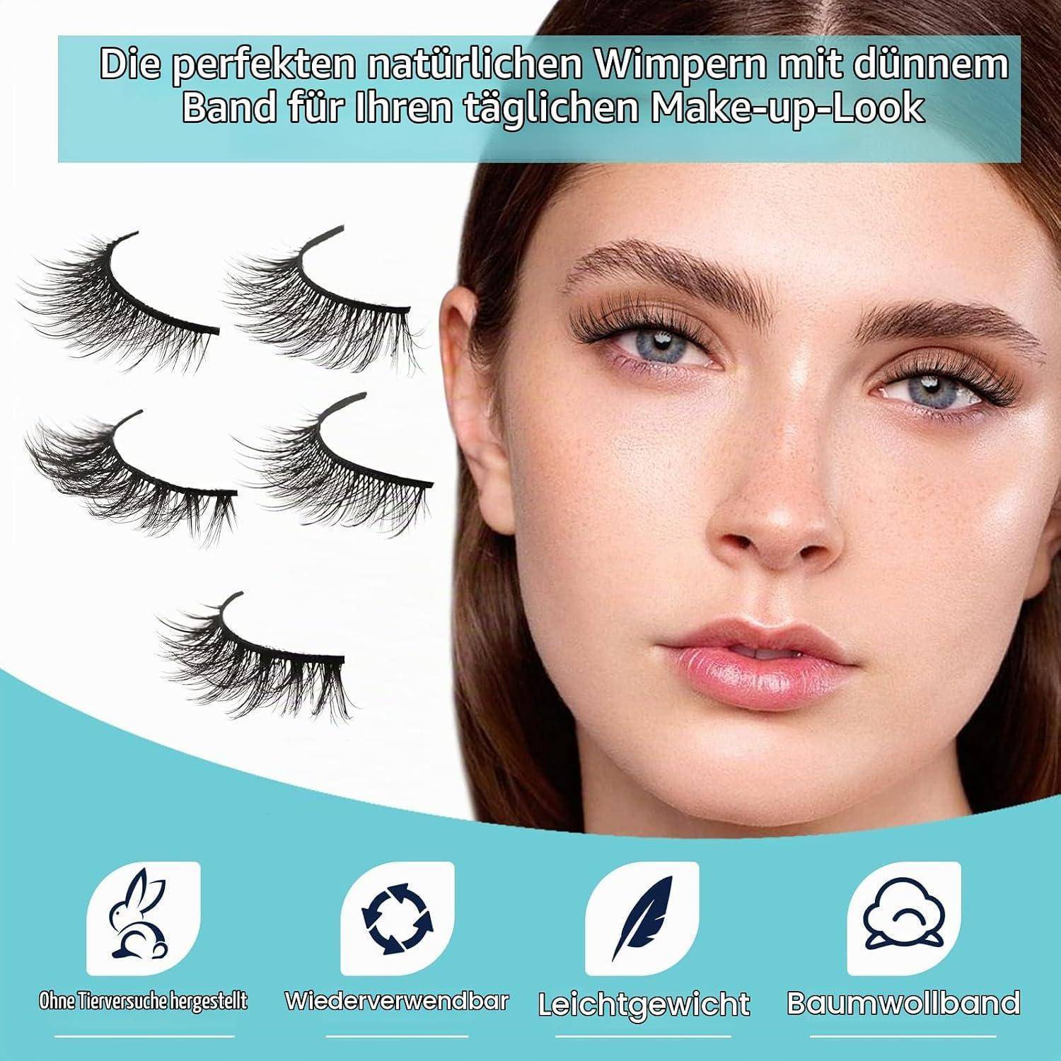 Obeyalash NatüRliche Falsche Wimpern Natürliche Wimpern Flauschiges 3D Fuffy Eyelashes NatüRlich Weiche Kunstwimpern Fake Lashes 10 Paare Multipack