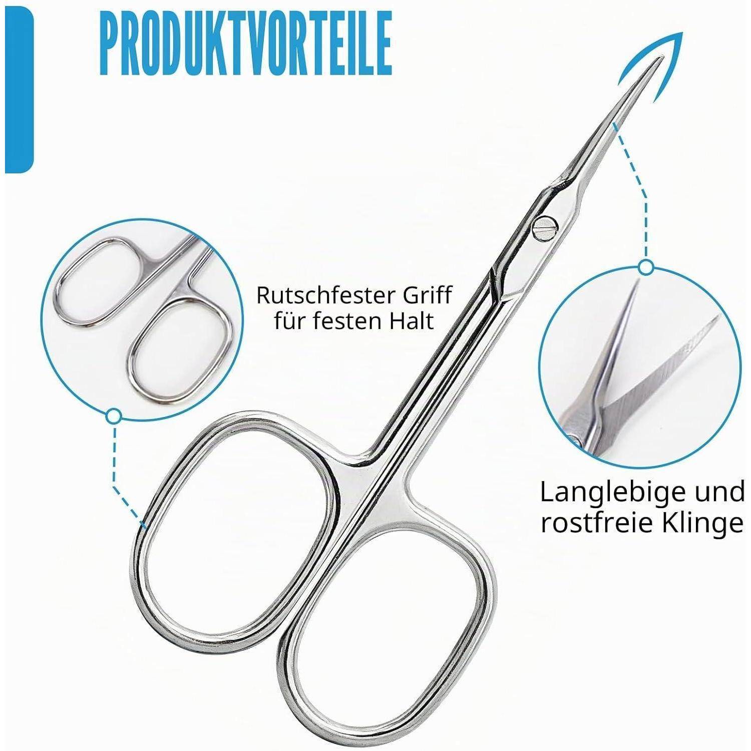 2PCS Nagelschere Hautschere, extra fein aus rostfreiem Edelstahl, scharfe Nagelhautschere für Fingernägel, Fußnägel und Babynägel, präzise Nail
