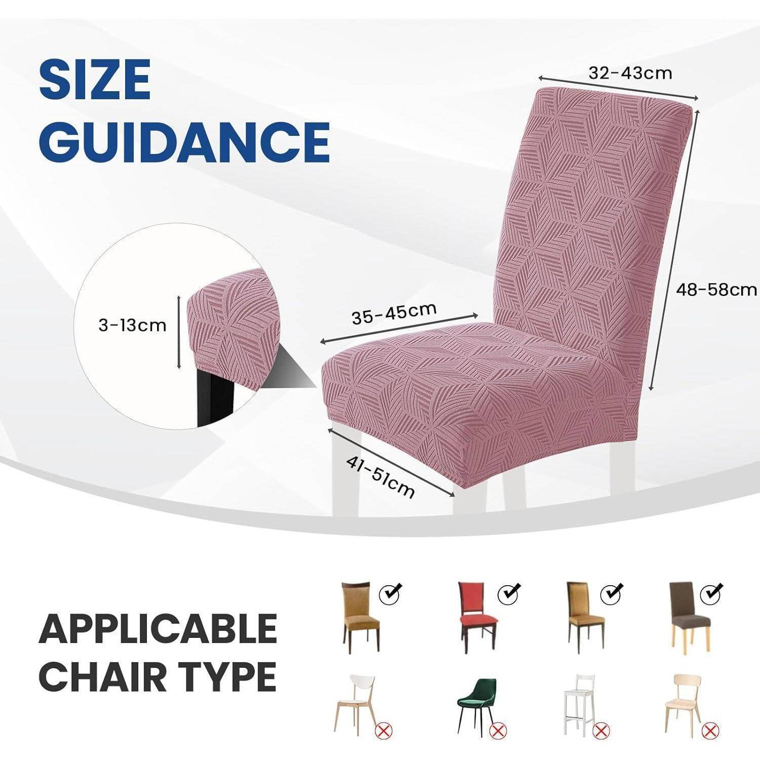 Ystyle Stretch Stuhlbezug 4er Set, Universale Elastische Stuhlbezüge, Waschbar Chair Covers, Dekoration Hussen Für Stühle, Komfort-Stuhl Überzug,