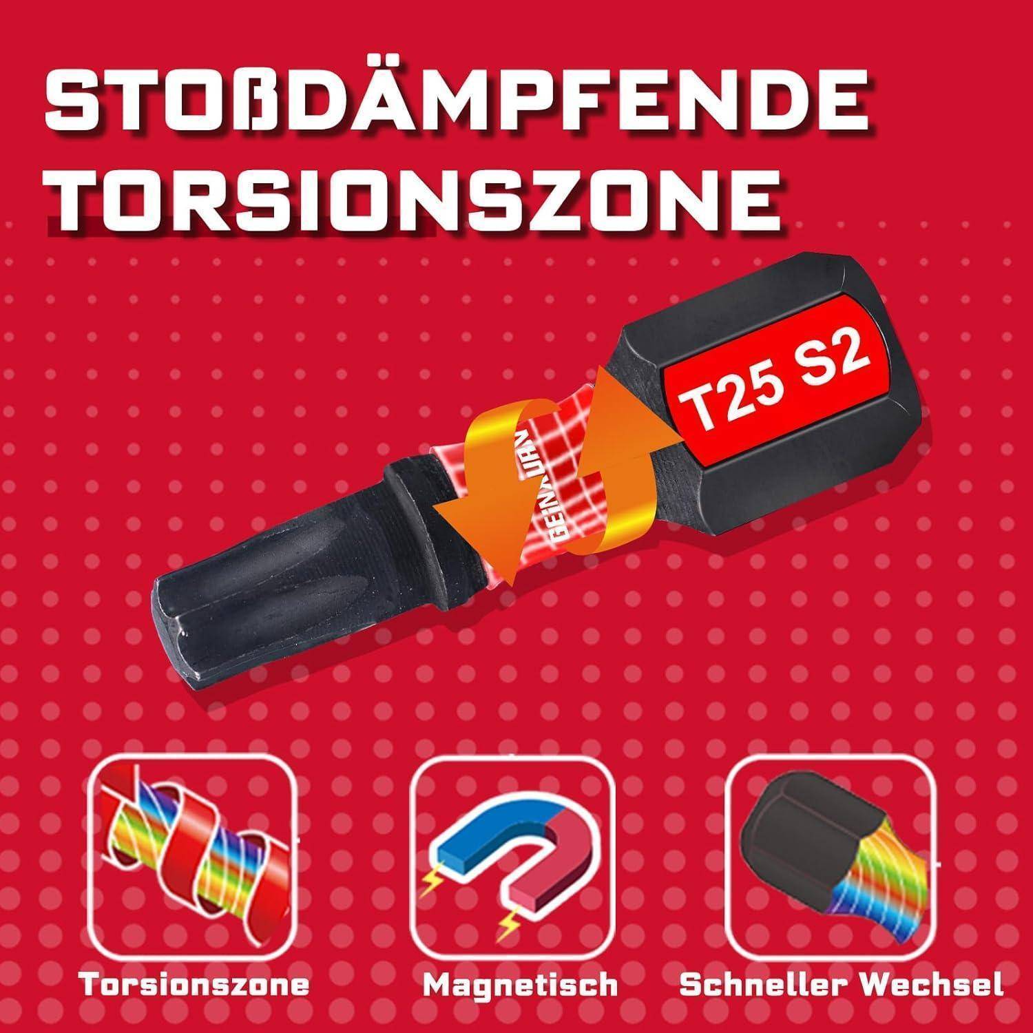 Deutsches Produktgrafik eines Schraubendreherbits mit der Bezeichnung 