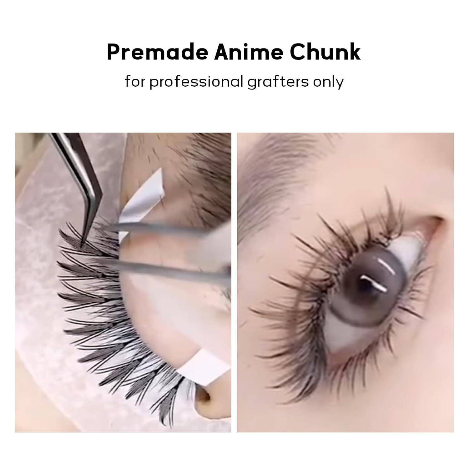 Obeyalash Vorgefertigte Wimpernverlängerungen 120 Fächer vorgefertigte professionelle Dünne Wimpern Extensions Spitze Basiswimpern Schwarz, 12 Reih