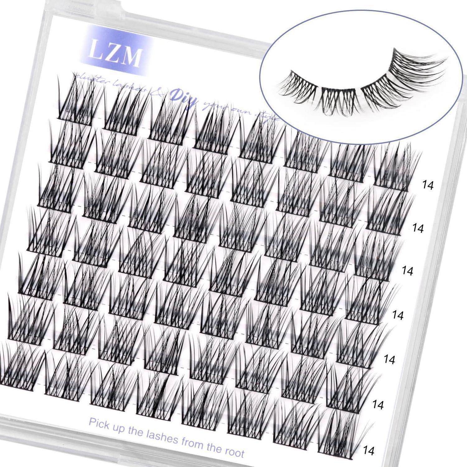 Paket mit künstlichen Wimpern mit der Bezeichnung „LZM