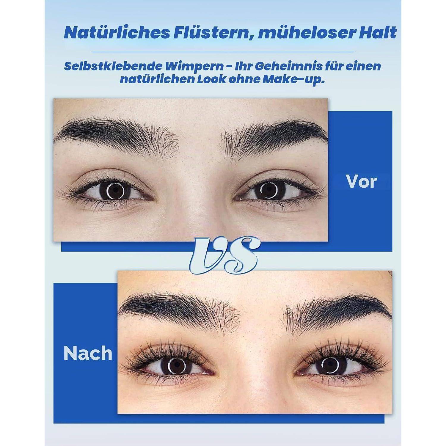 Obeyalash Wimpern Selbstklebende Wimpern Extensions Set mit Pinzette 12mm Press on Lashes Selbstklebend Natürliche Lash Clusters Ohne Kleber für DIY