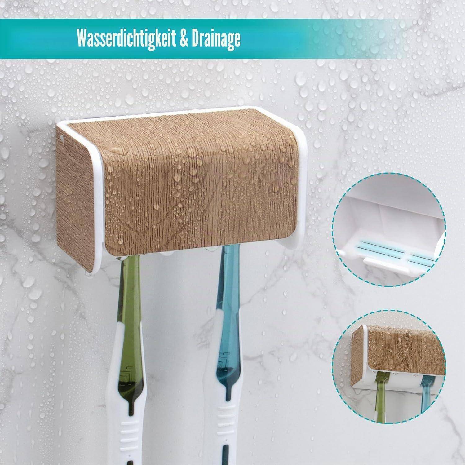 Wasserdichter wandmontierter Organizer mit Text „Wasserdichtigkeit & Drainage