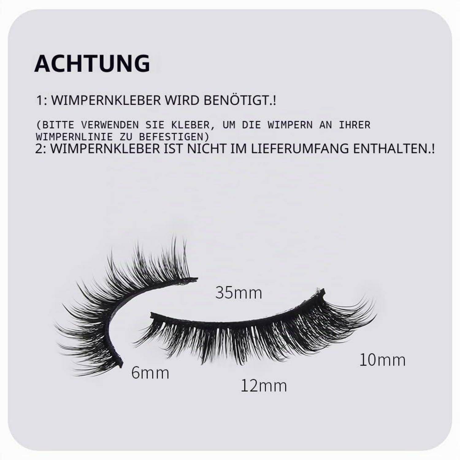 AKARA Wimpern Natürliche 7 Paare 3D Künstliche Wimpern Fake Lashes Faux Mink Falsche Wimpern(3D-BN11)