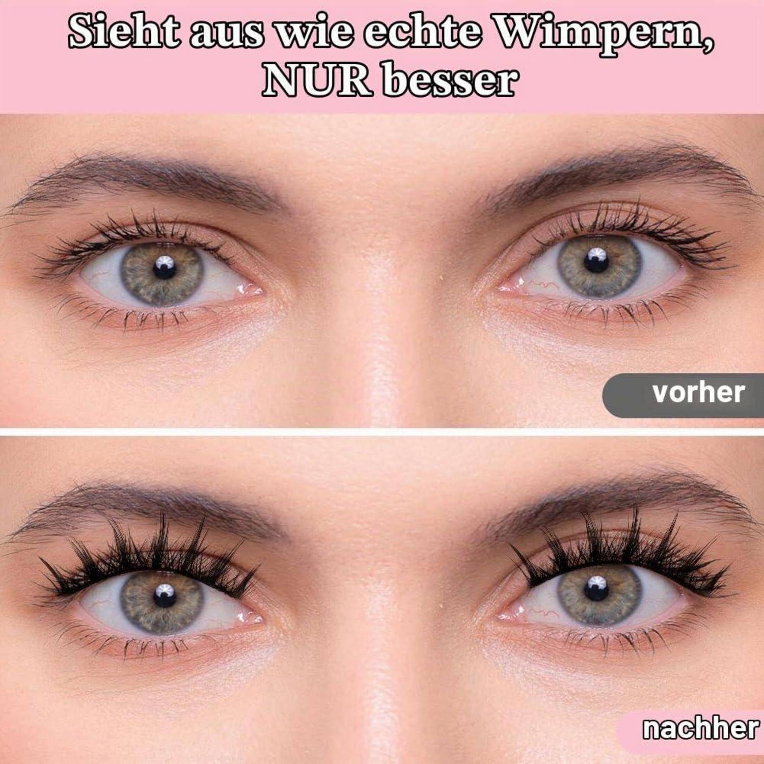 LOPHE Fake Lashes, 10 Paare Cat Eye Künstliche Wimpern 7-10mm, Wispy Strip Lashes Natürlich Look, Fluffy False Eyelashes Cat Eye Wimpern Wiederverwe