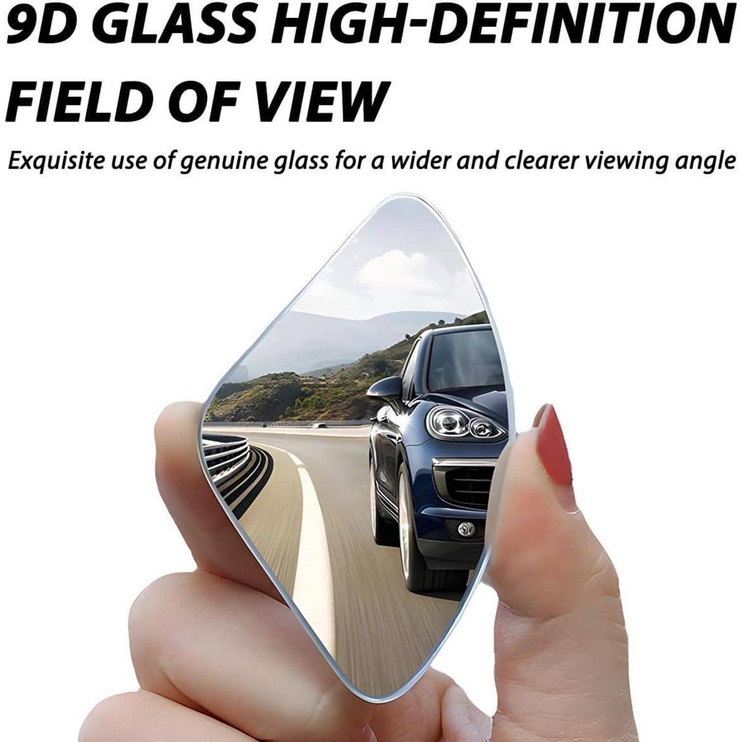 JNNJ 2 Stück Echtglas Toterwinkelspiegel Auto, Auto Totwinkel Spiegel, Auto Totwinkel Seite Konvexen Spiegel, Blindspiegel Seitenspiegel 360° Weitwi